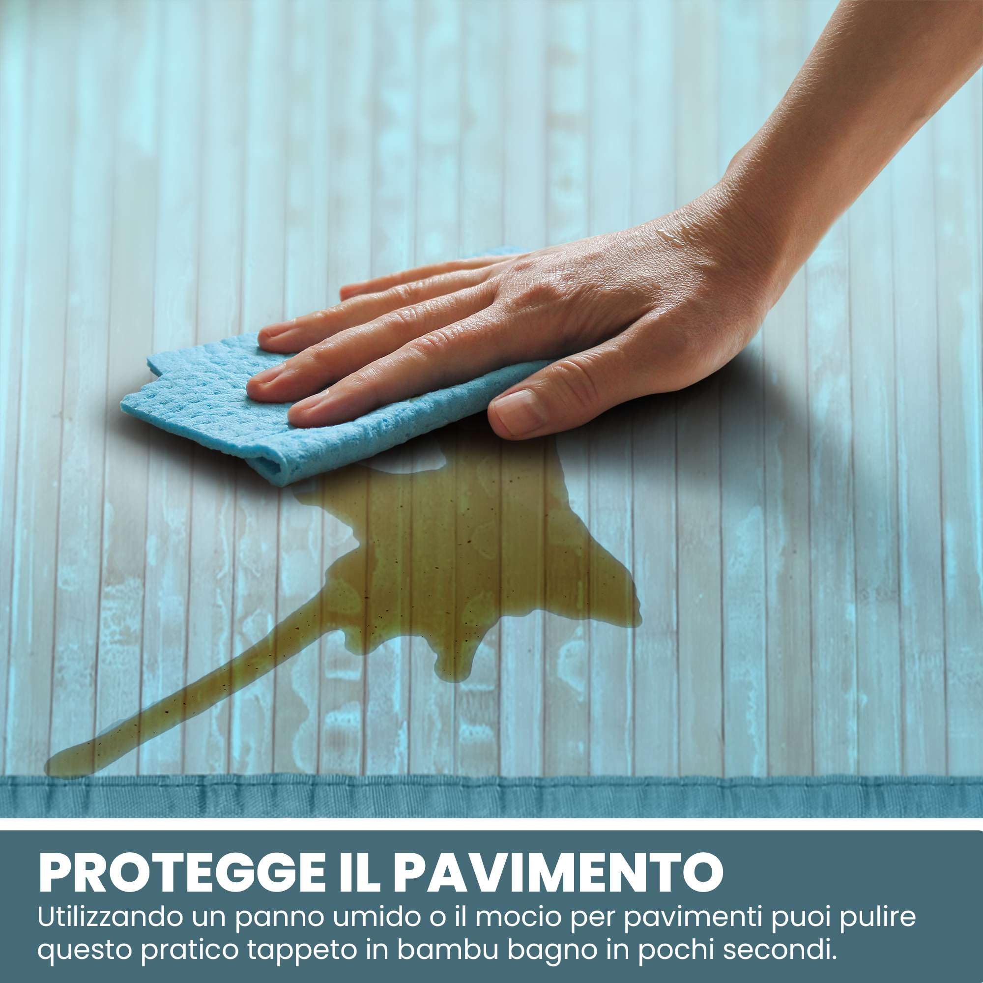 Tappeto Bambù Per Cucina 50x120cm - Antiscivolo, Lavabile, Design Vintage - Foto 10