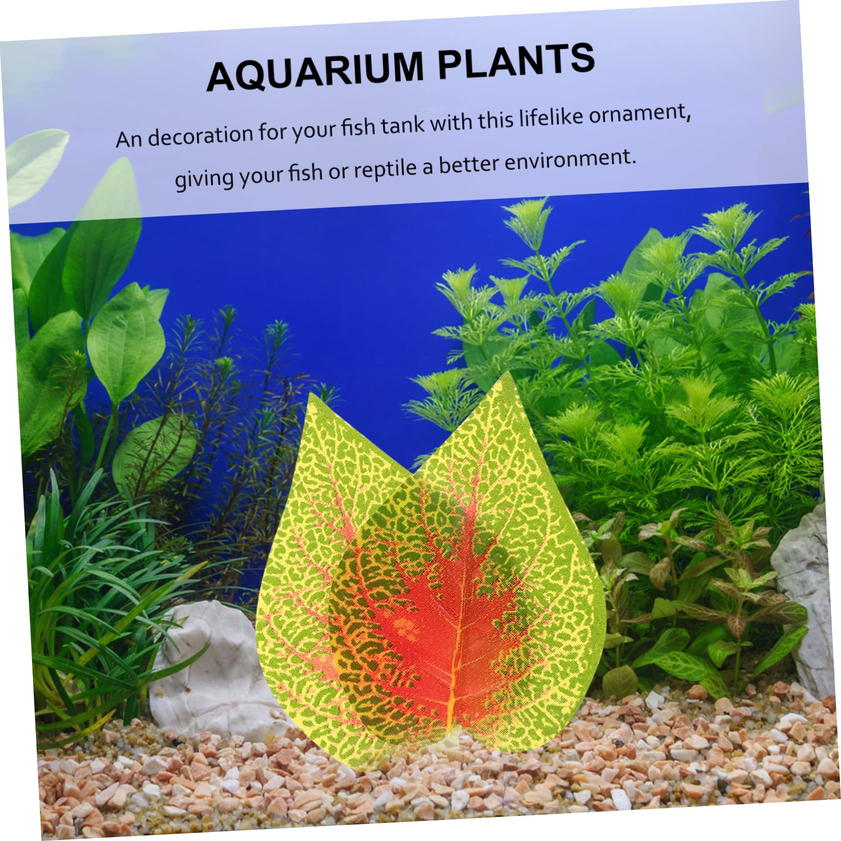 TOYANDONA 4 set Foglie Di Piante Artificiali Piante Acquatiche Per Acquario Acquatiche Realistiche Finte In Miniatura Piccole Per Acquario 4 pezzi*4