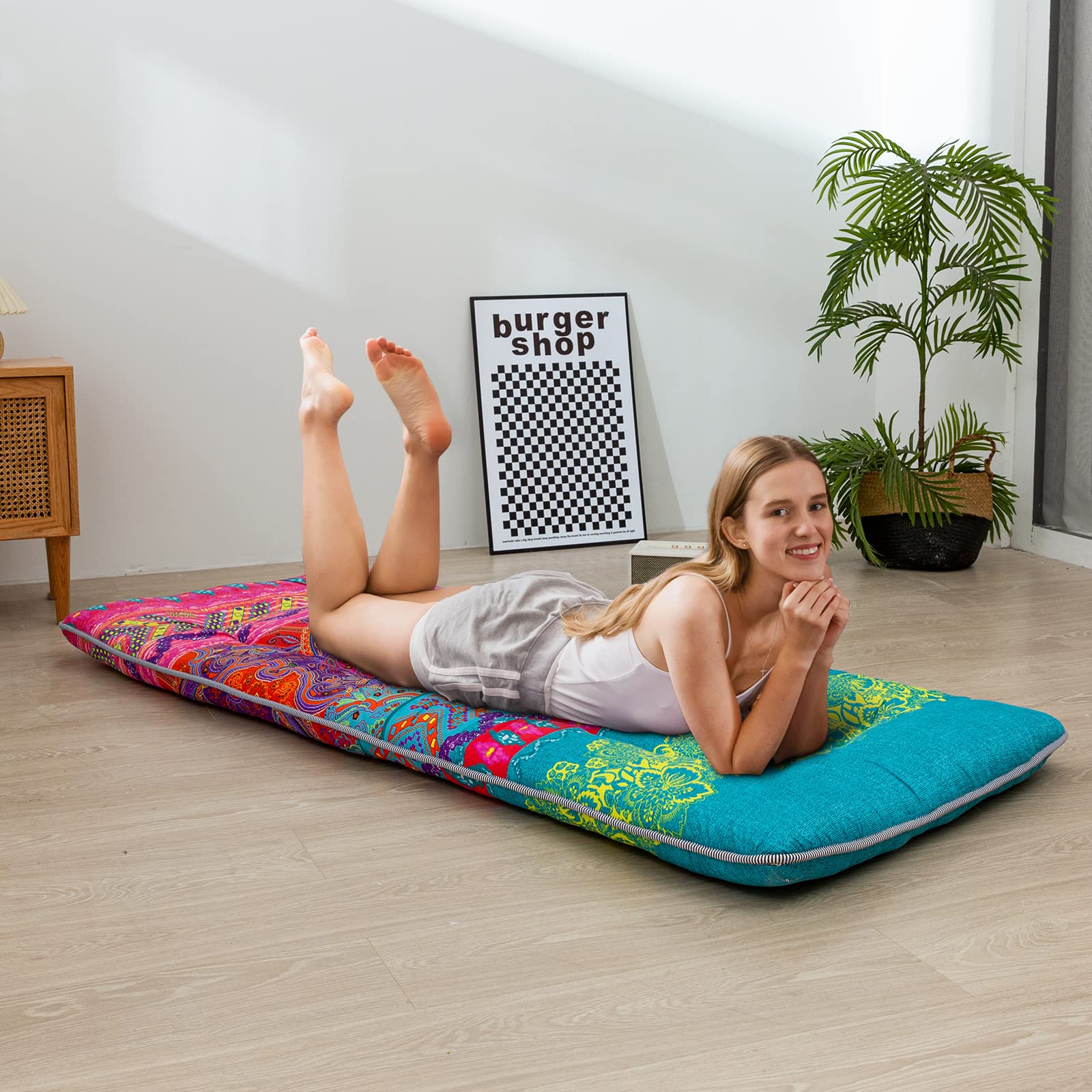 Amazon.com: MAXYOYO Bohemian Floor Bed, Japanese Futon Mattress