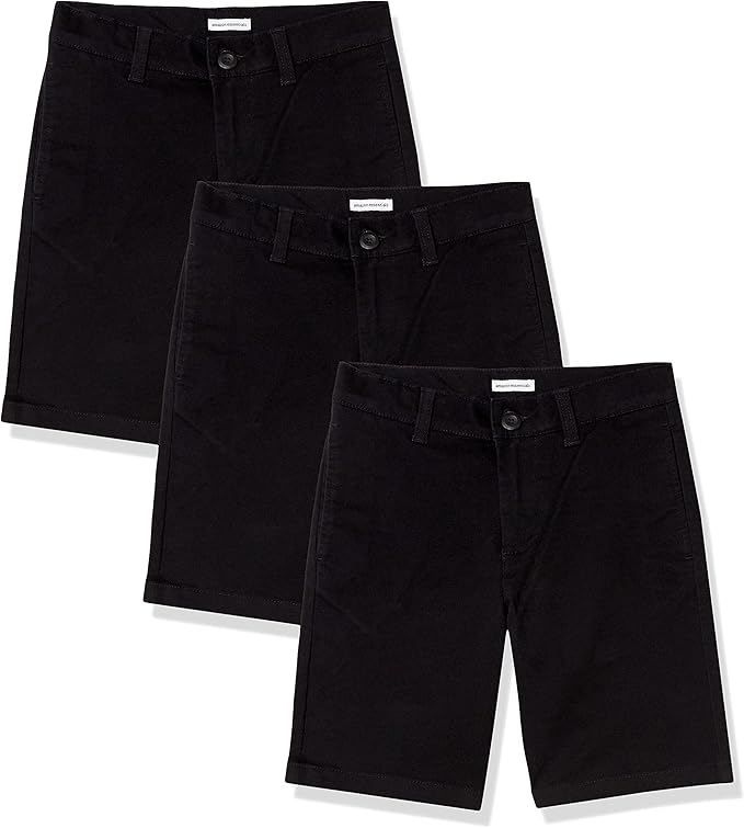 Boys' Uniform Woven Flat-Front Shorts (Multipacks)