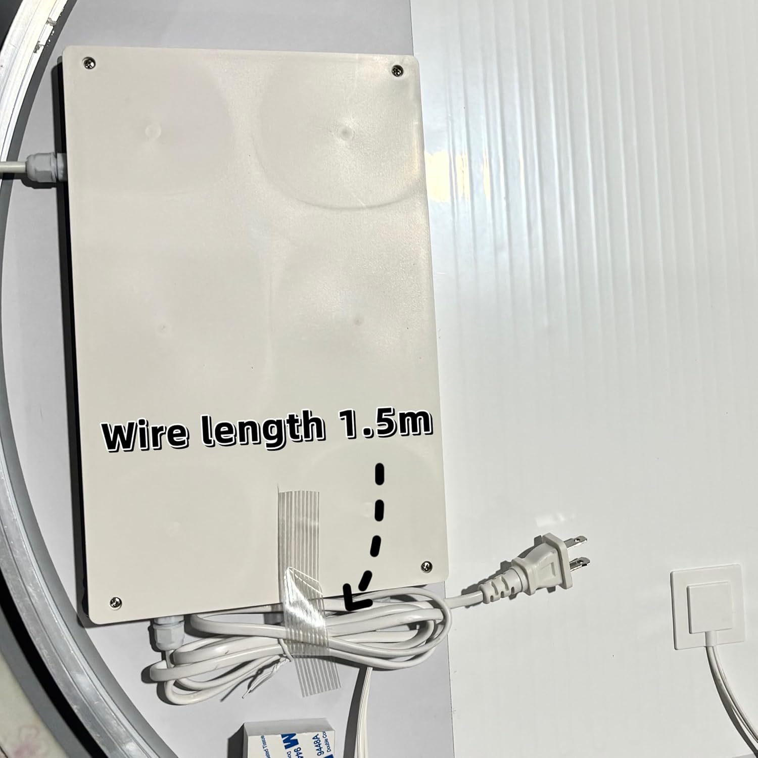 32x60 Inch Arched LED Bathroom Mirror with Anti-Fog, Time & Temperature Display, Dimmable Backlight, 3 Color Temperatures, Aluminum Frame for Vanity(32"x60")