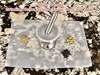 Vista 2 de Juego de mortero y mortero, molinillo y trituradora de acero inoxidable con tapa de silicona, excelente como trituradora de píldoras, molinillo