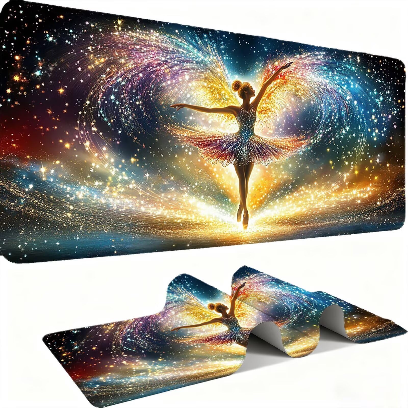 Podkładka pod mysz XXL 1500 x 800 mm mata biurkowa, duża, wielofunkcyjna i rozszerzona mata na biurko, ochrona na biurko z podstawą antypoślizgową, do wszystkich rodzajów myszy do gier domowych
