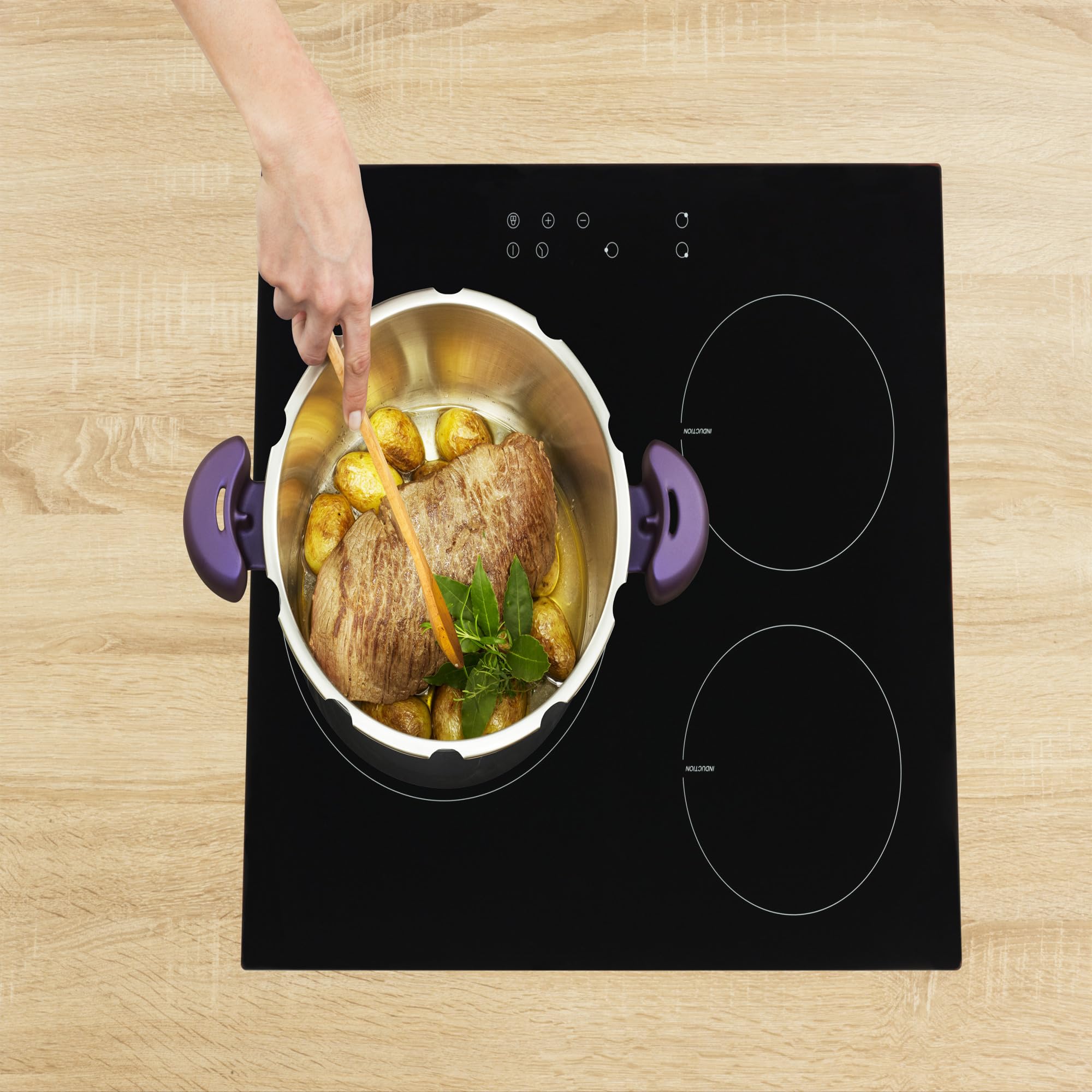 Seb Clipsominut’ Perfect Cocotte-minute 6 L, Autocuiseur induction, Facile à utiliser, Minuteur, Livre 100 recettes inclus, Fabriqué en France, Violet P4620700