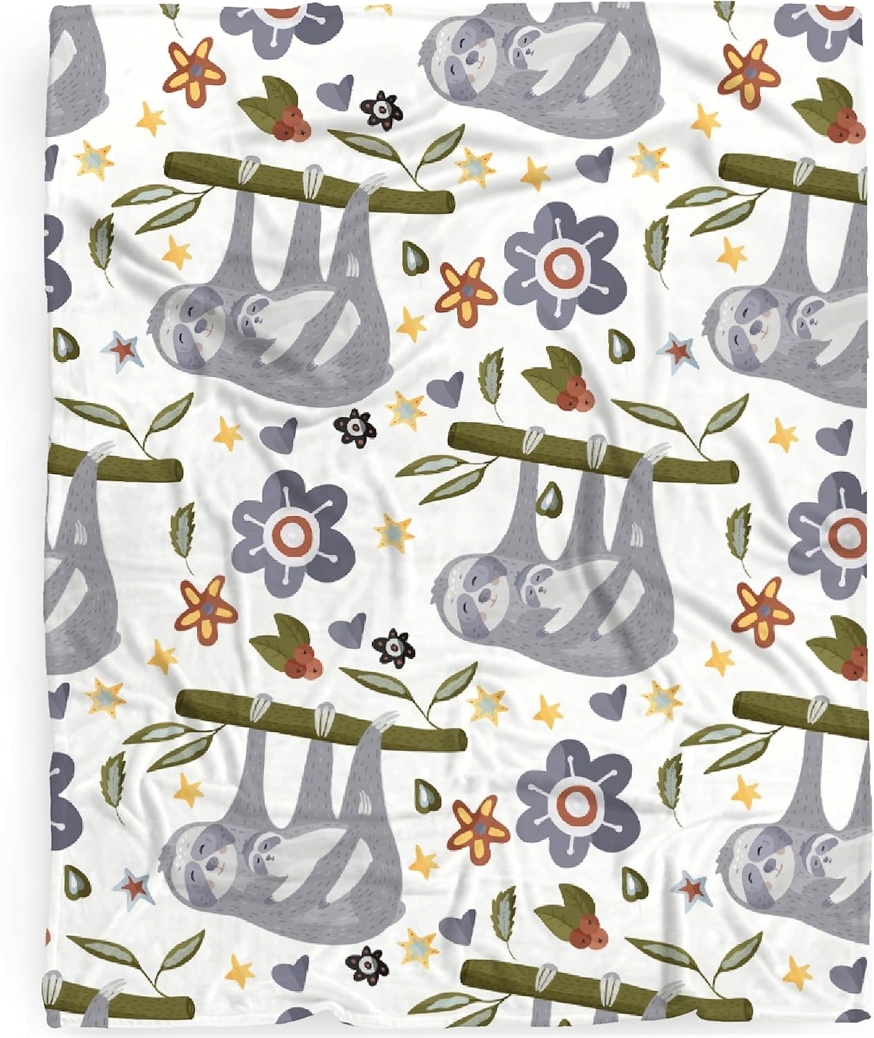 Sloth Blanket Gifts for Women Girls , Cute Sloth Gifts for Sloth Lovers, Kawaii