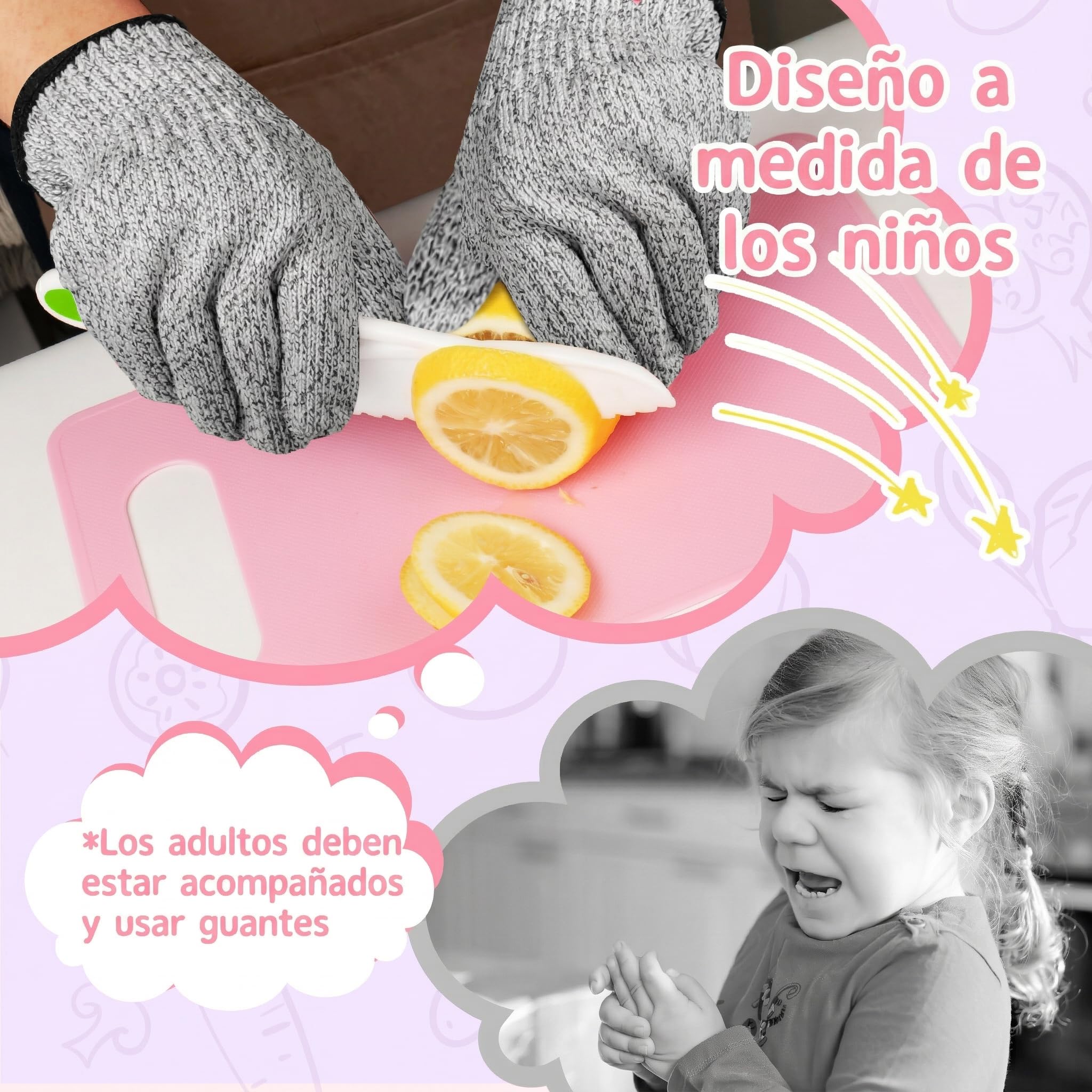 LETTO & TAILOR Set de Cuchillos para Niños 25 piezas – Cuchillos de madera Montessori para pequeños chefs
