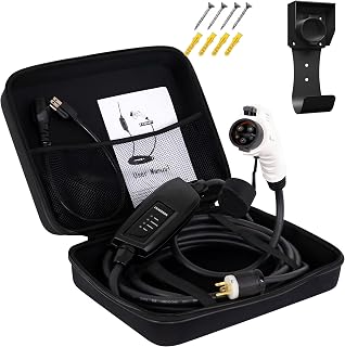 2025 Upgraded Duosida EV Charger Level 1 & 2 Compatible | 16A, 120-240V | J1772 (NEMA 6-20 with Adapter for NEMA5-15) | 25FT Rugged Cable | Up to 3X Faster Charging