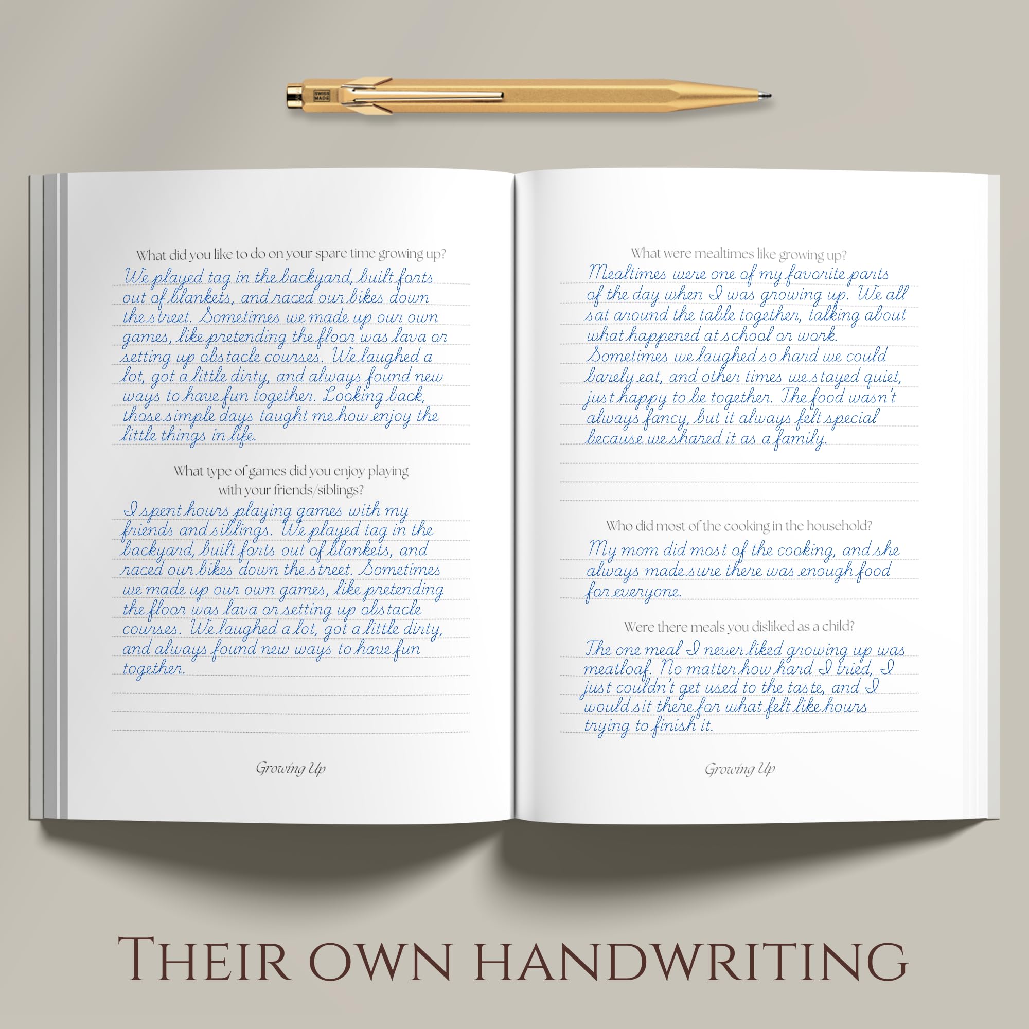 Dad's Life Story Journal (Linen Hardcover): A Meaningful Keepsake for Dad to Share His Journey and Memories Book Includes 250+ Prompt Questions - Image 4