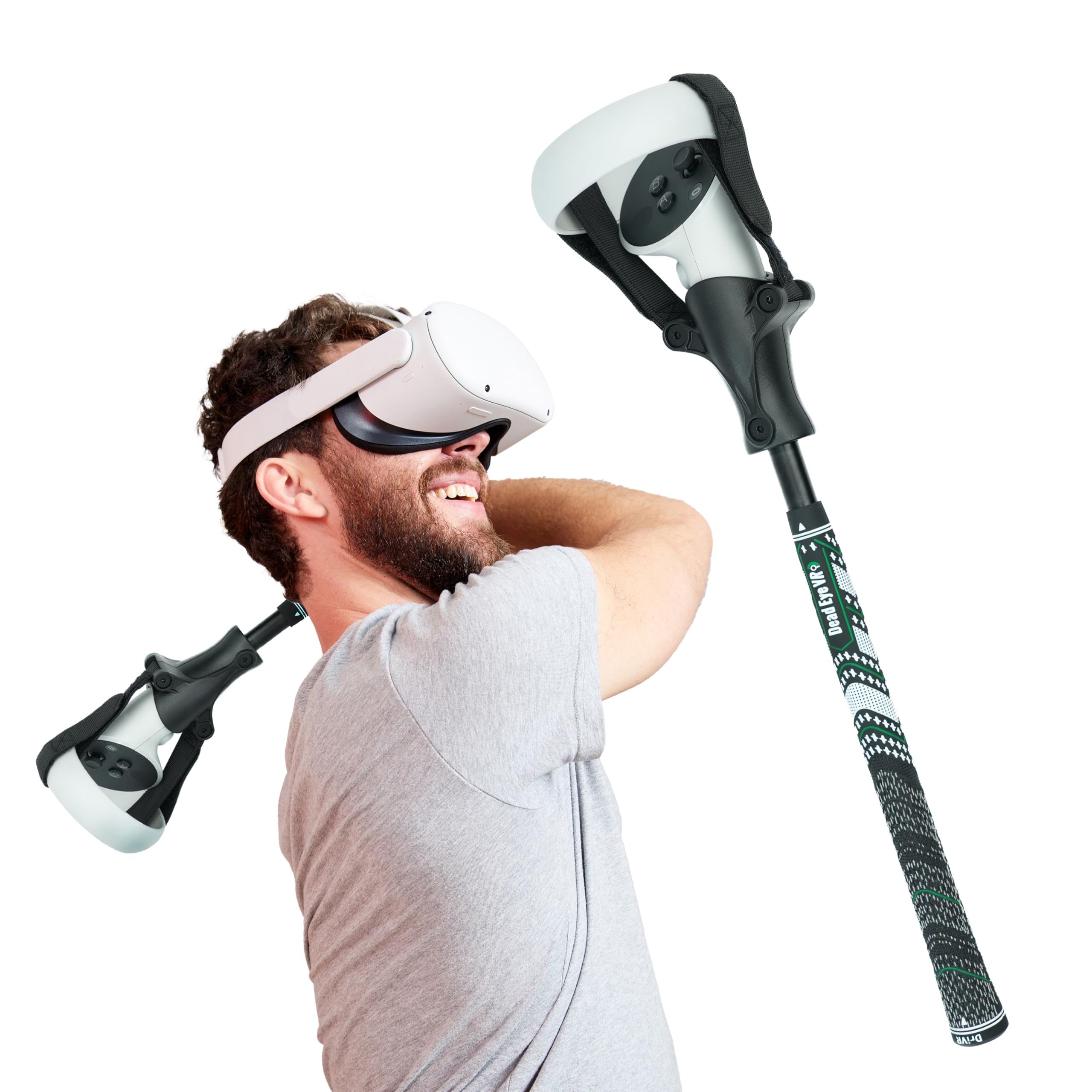 DriVR - VR Golf Club Handle Accessory - Rift S and Oculus Quest 2 (Red - Metal)