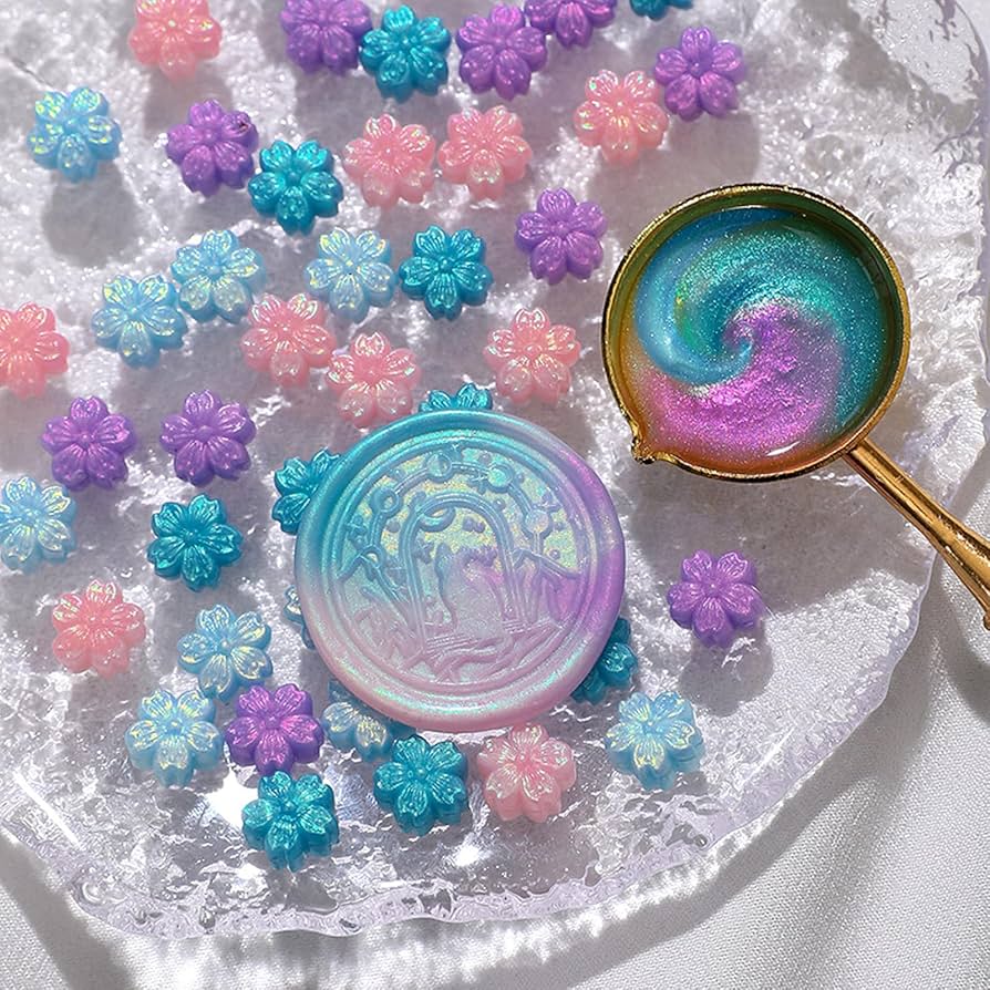 Amazon | Geerow シーリングワックス オーロラカラー 100粒 封蝋