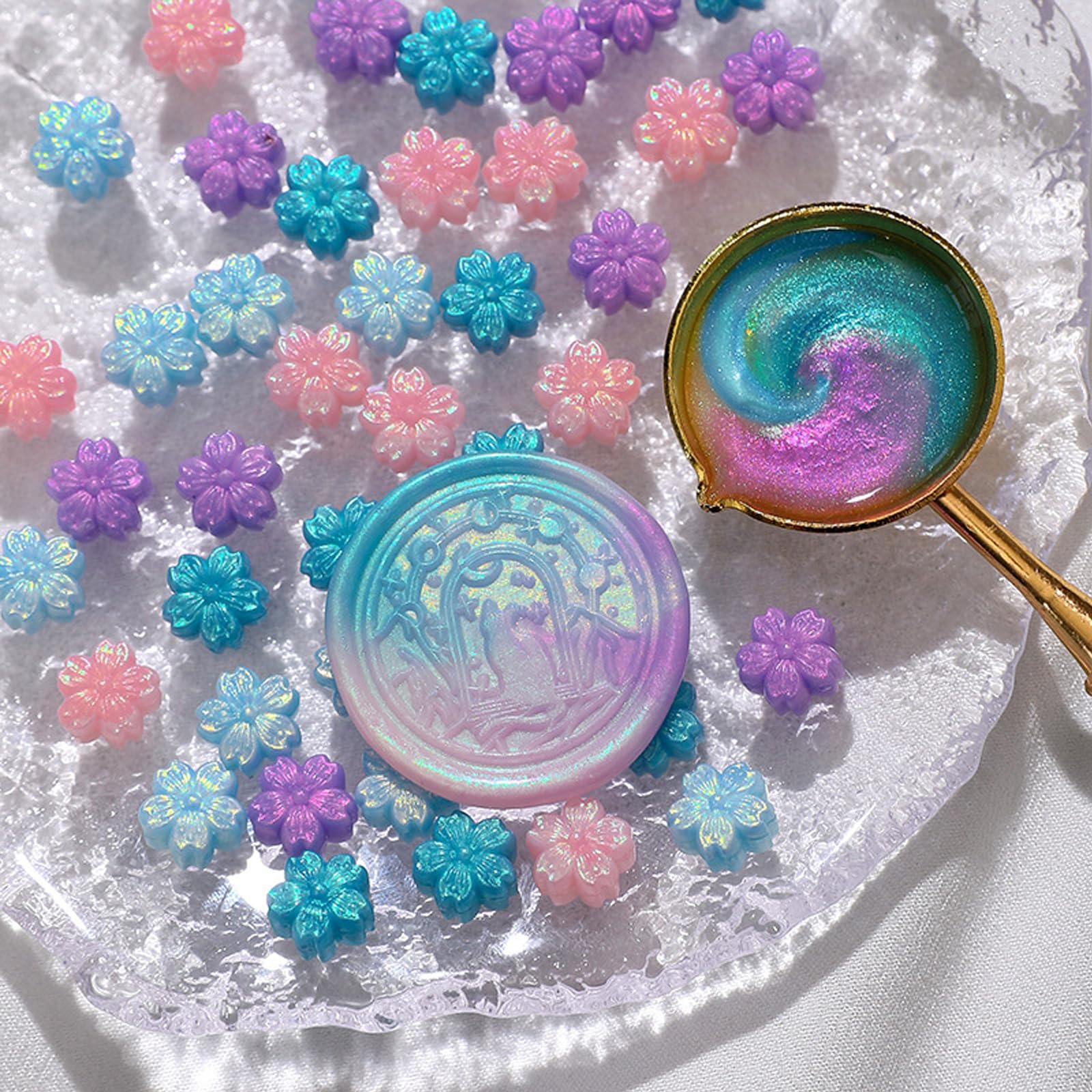 Amazon | Geerow シーリングワックス オーロラカラー 100粒 封蝋