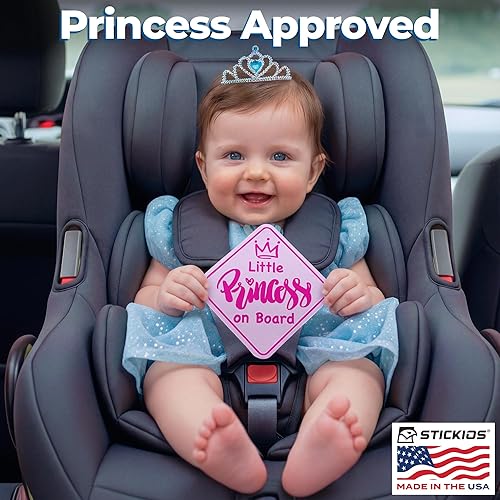 Miniatura 7 de Stickios Calcomanías de Little Princess on Board (no magnéticas)  Señales extraíbles y seguras para la pintura para automóviles y ventanas