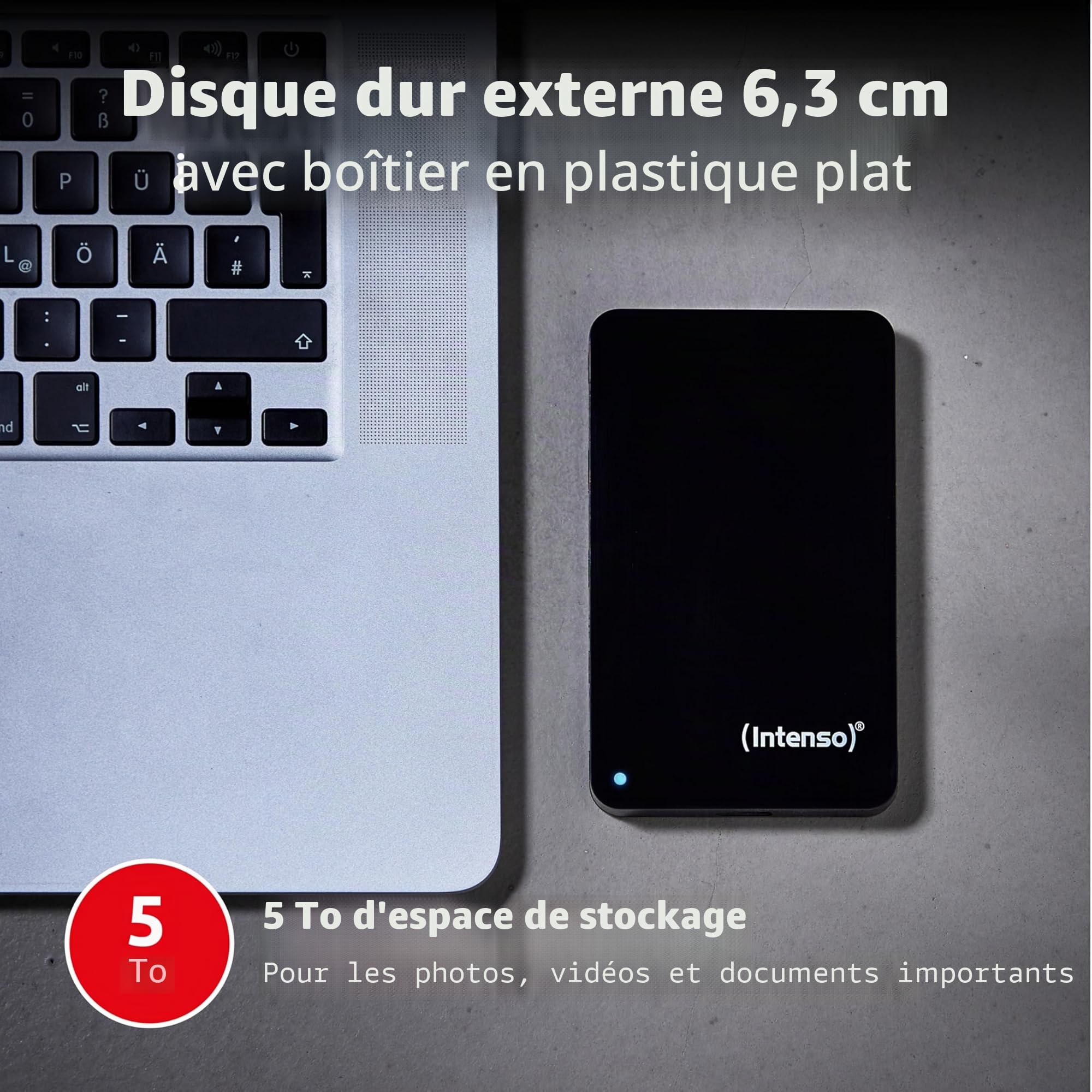 Intenso 2,5" Memory Case Disque Dur Externe 5000 Go Noir