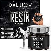 DÈLUCE Pure Himalayan Shilajit Resin Classic 30g | 400 mg Serving | 75 Servings | Energy Stamina Vitality Support | Lab Tested |>75% Fulvic Acid | 100% Pure Ayurvedic Supplement