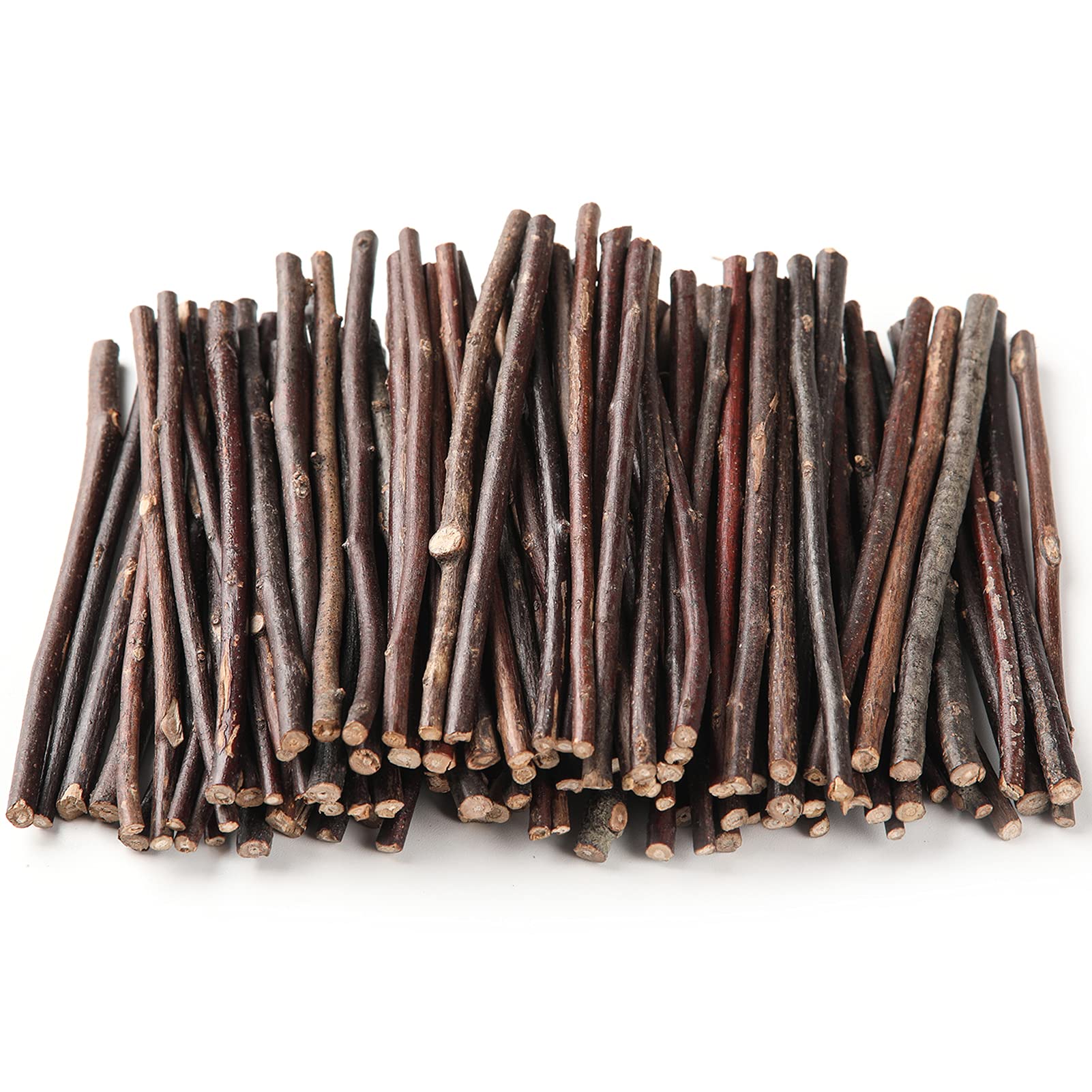 LAZACA Wooden Log Sticks for DIY Twigs Crafts Natural Wood Unfinished 100pcs 0.3-0.5cm 10cm Craft Photo Props Home Decor DIY