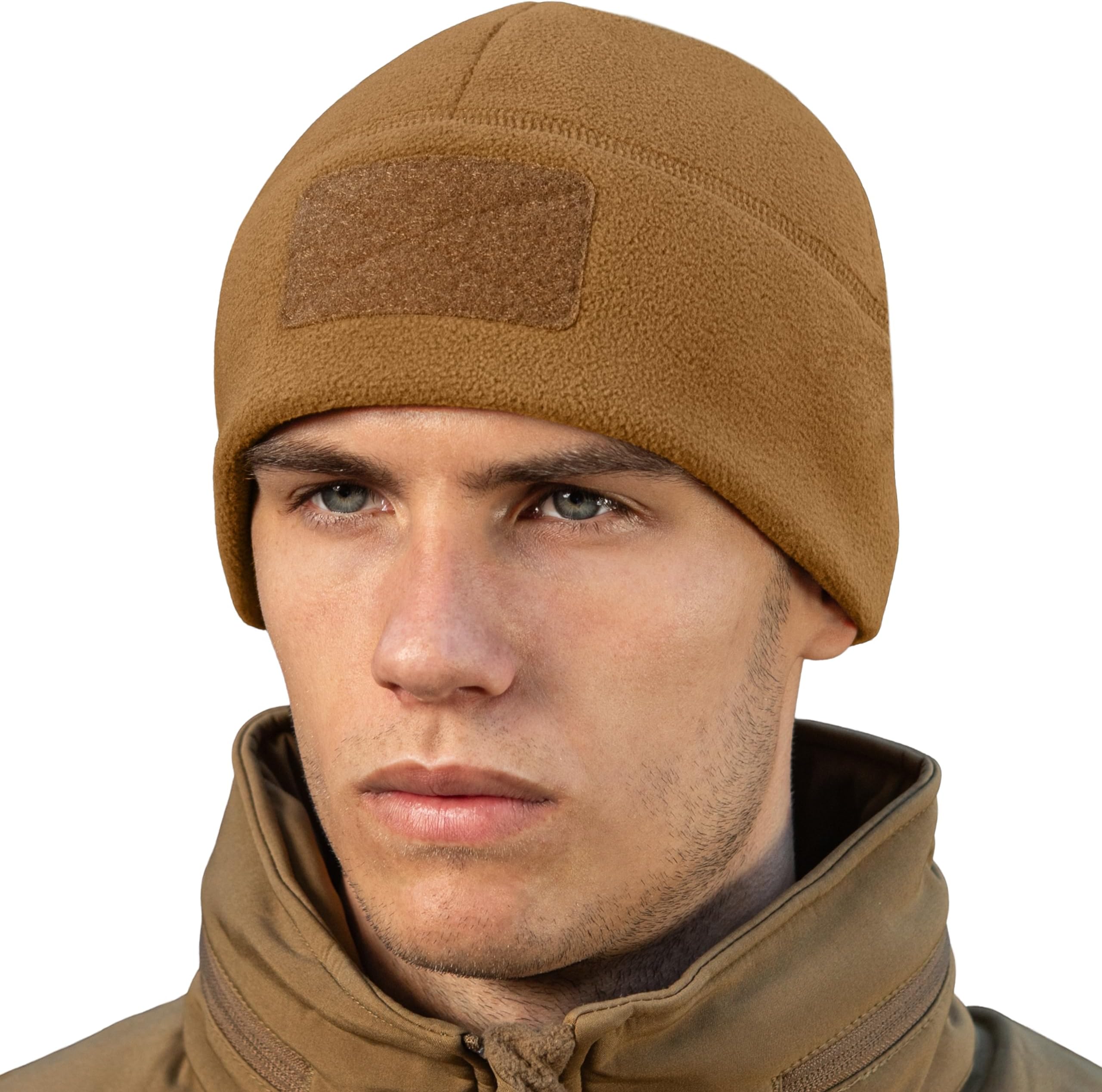 M-TacTactical Beanie Fleece Watch Cap - Winter Hat Elite - Patch Panel