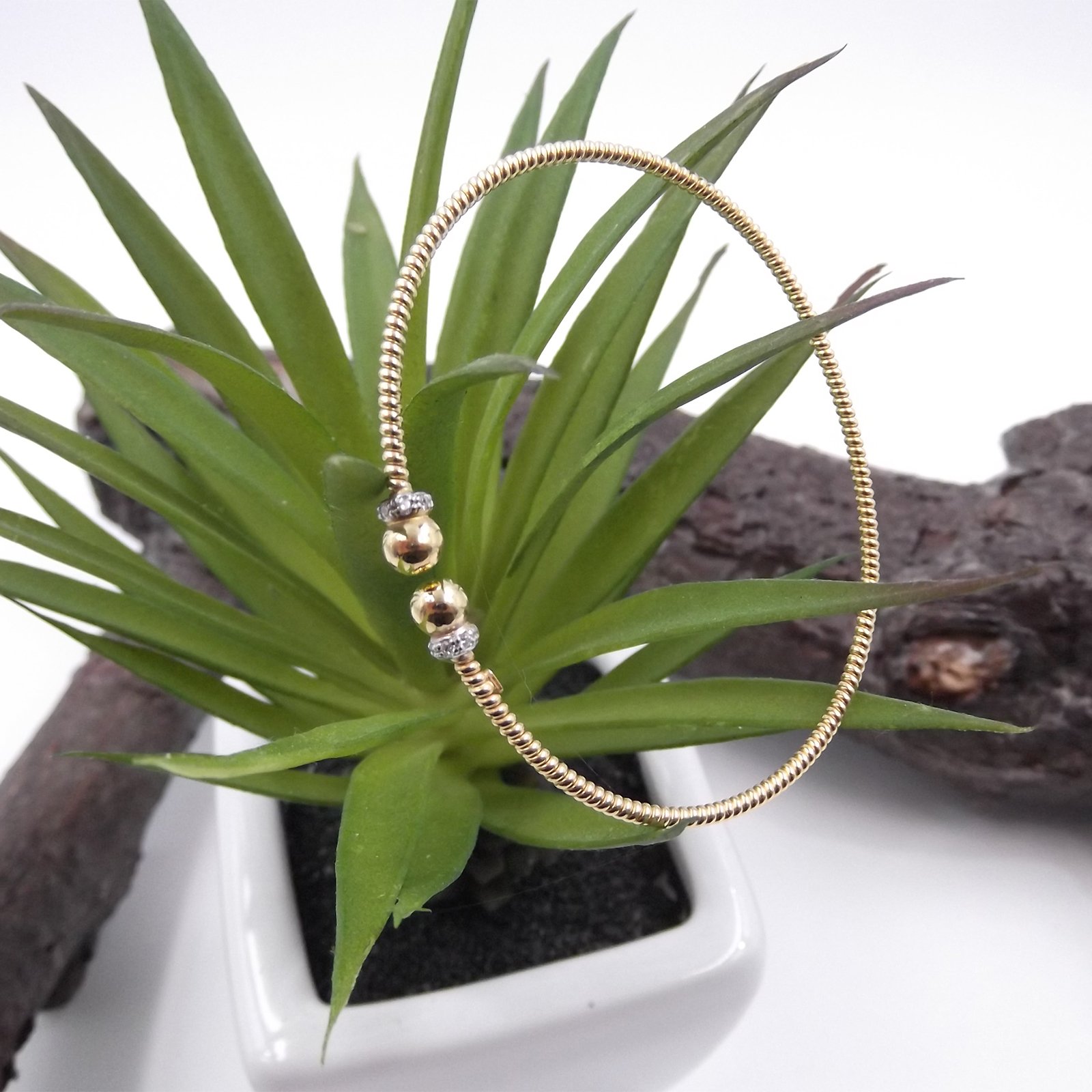 Pulsera Rígido Cartier a aro de mujer de plata 925 con Circonita
