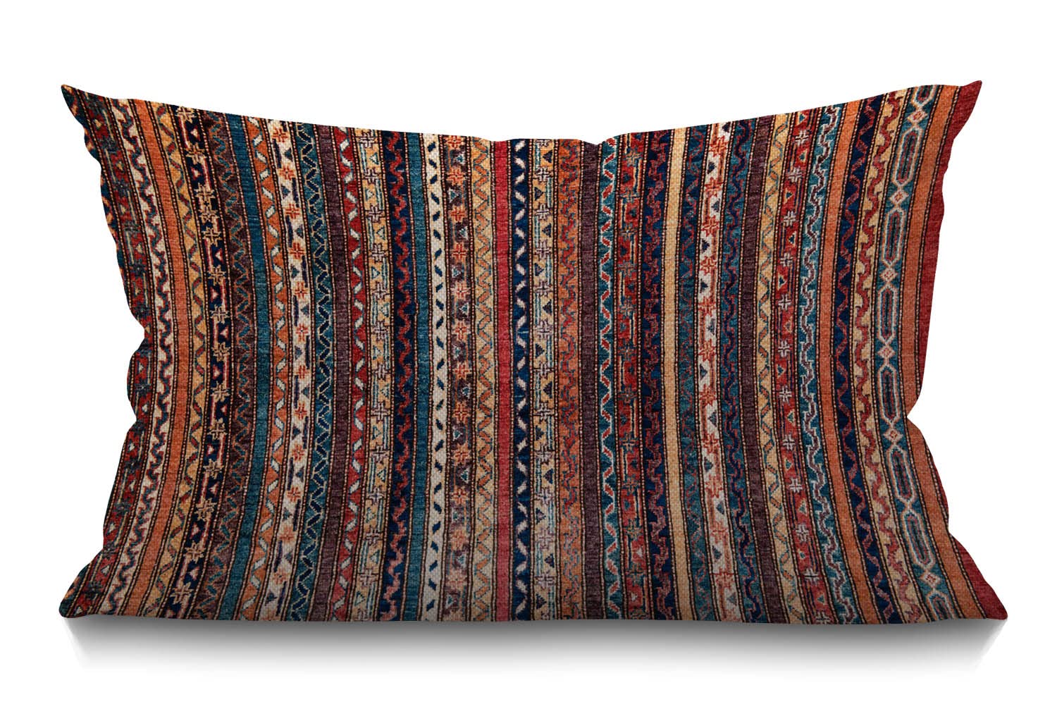 Bgbdeia Multi 373 Turkish Carpet Lumbar Cushion Cover 30X50cm 12X20 Inch Decorative Bedroom Living Room Turkish Vintage Persian Rectanglar Throw Pillow Cover For Bed Sofa Couch