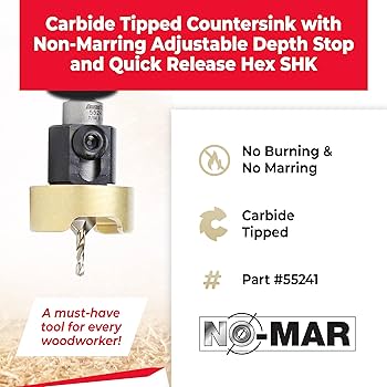 Amana Tool 82 Degree Countersink with Drill Bit Depth Stop