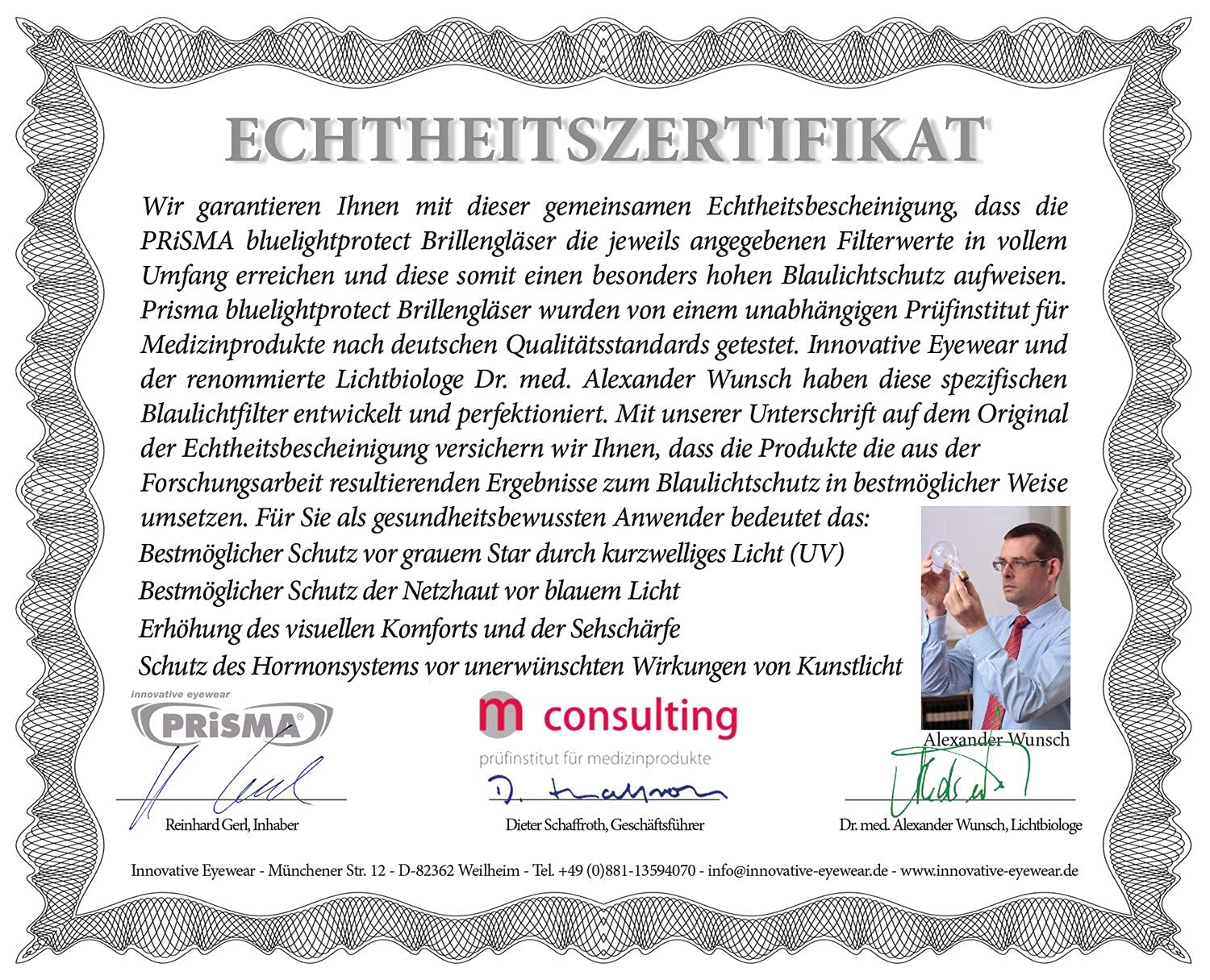 PRiSMA Blaulichtfilter-Brille KAHLA Blueblockerbrille Anti-Blaulicht bluelightprotect PRO - KL709