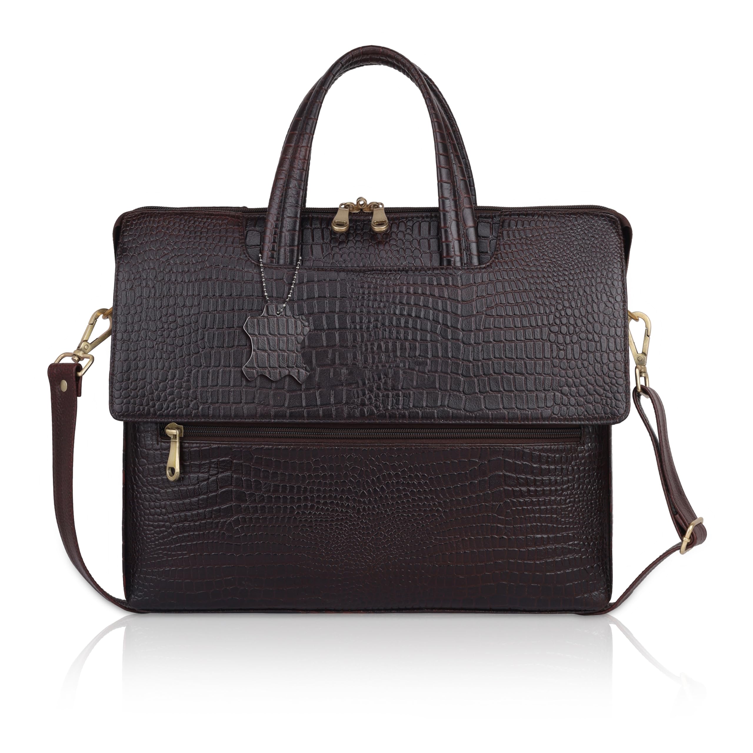 Leather Laptop Bag For Men Office Use Professional Briefcase 16 Inch Branded Messenger Bag Women Best For Macbook,Brown-image-41