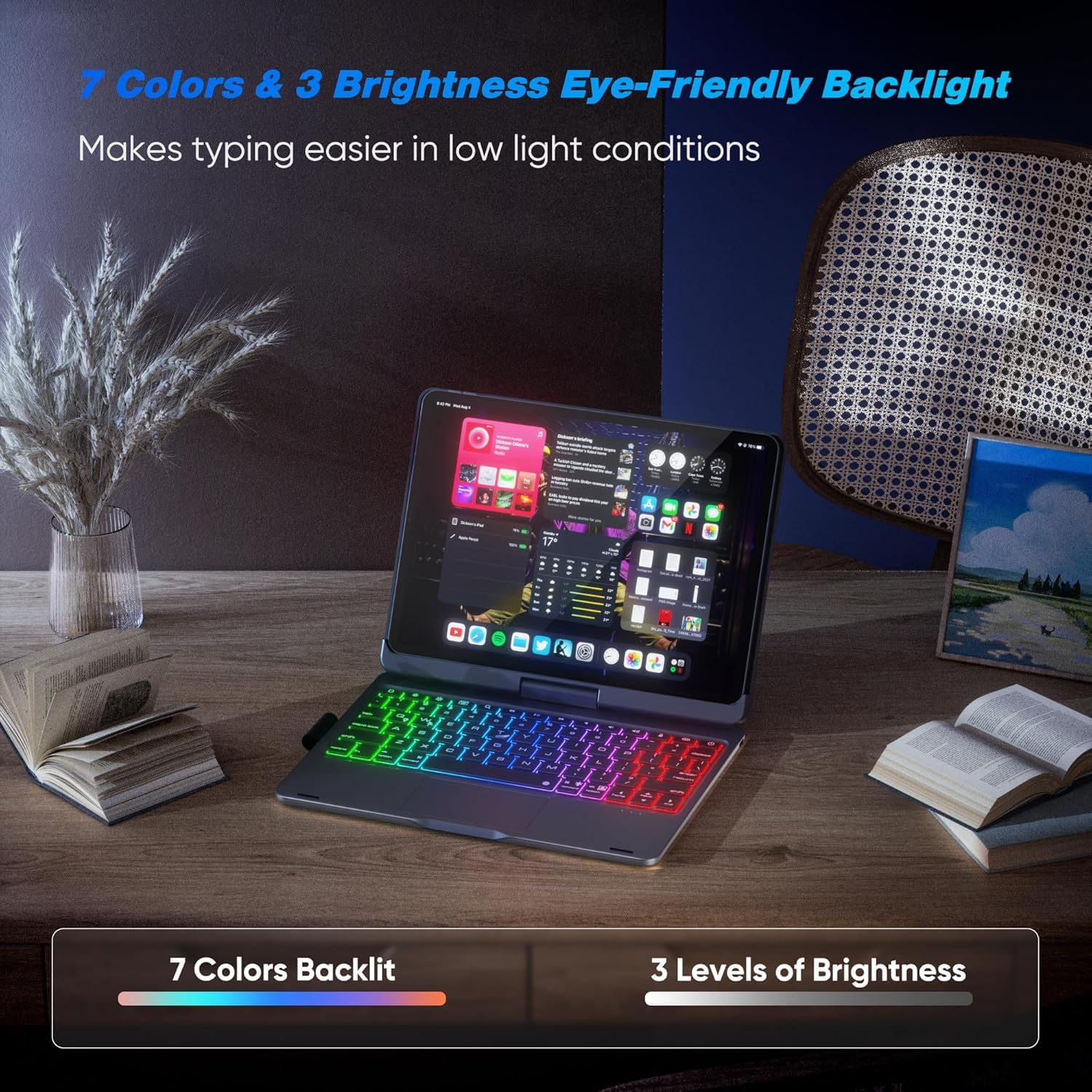 iPad専用キーボードケース 180°折りたたみ 360°回転 Amazon.co.jp: 360°回転 iPad 第9/8/7世代 10.2インチ キーボード