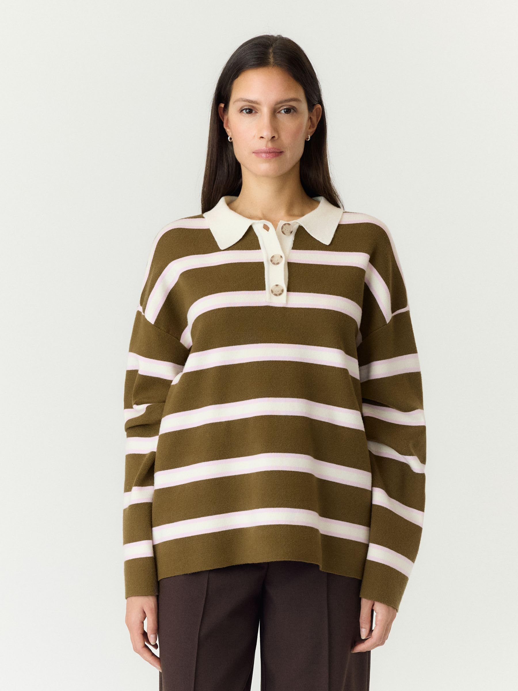 Yas Yasisabell LS Polo Knit Pullover S. Noos Yas Isabell LS Polo Knit Pullover S. Noos Donna (Pacco da 1)
