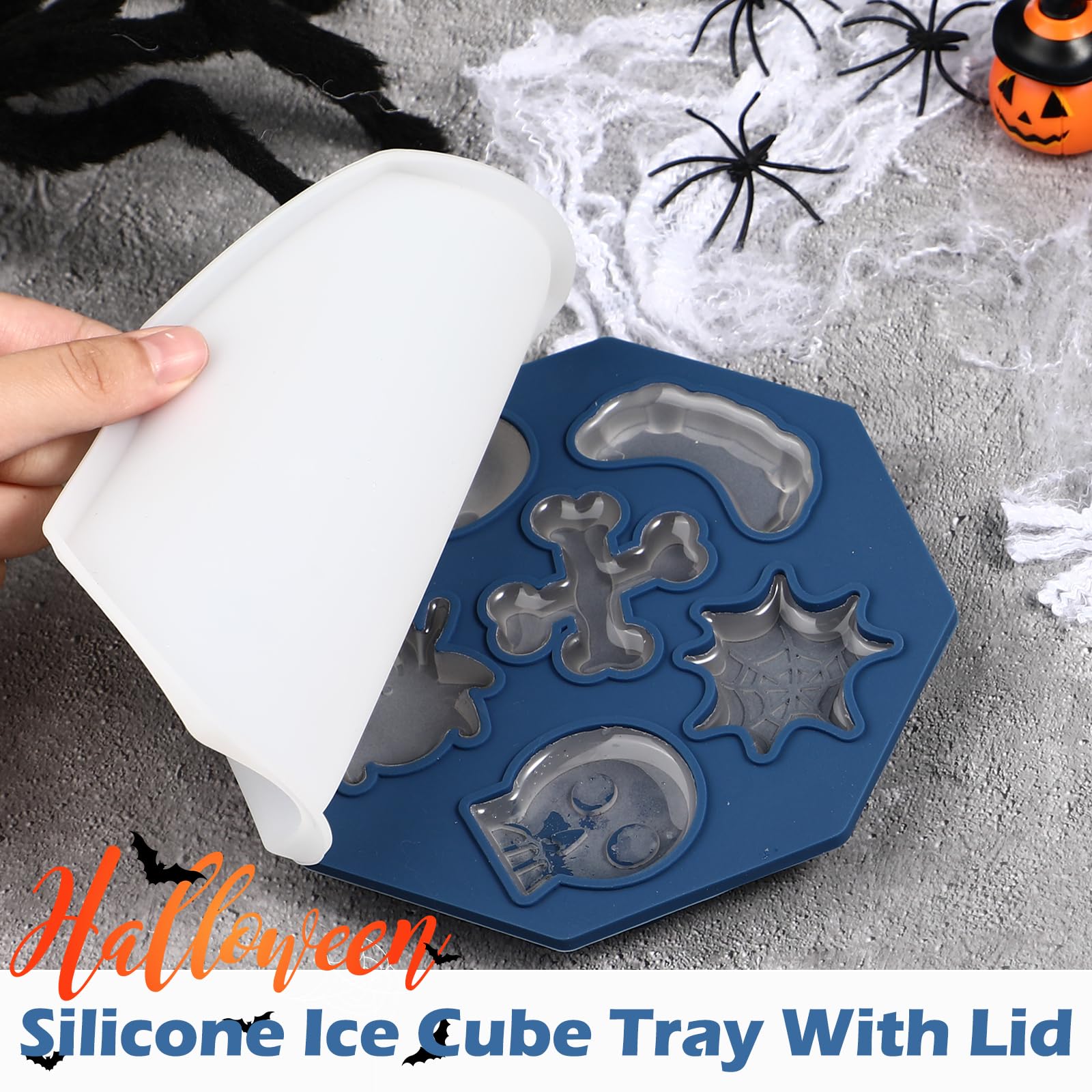 2 Vassoi Per Cubetti Di Ghiaccio In Silicone Con Coperchio - Facili Da Usare, Senza BPA - Foto 9