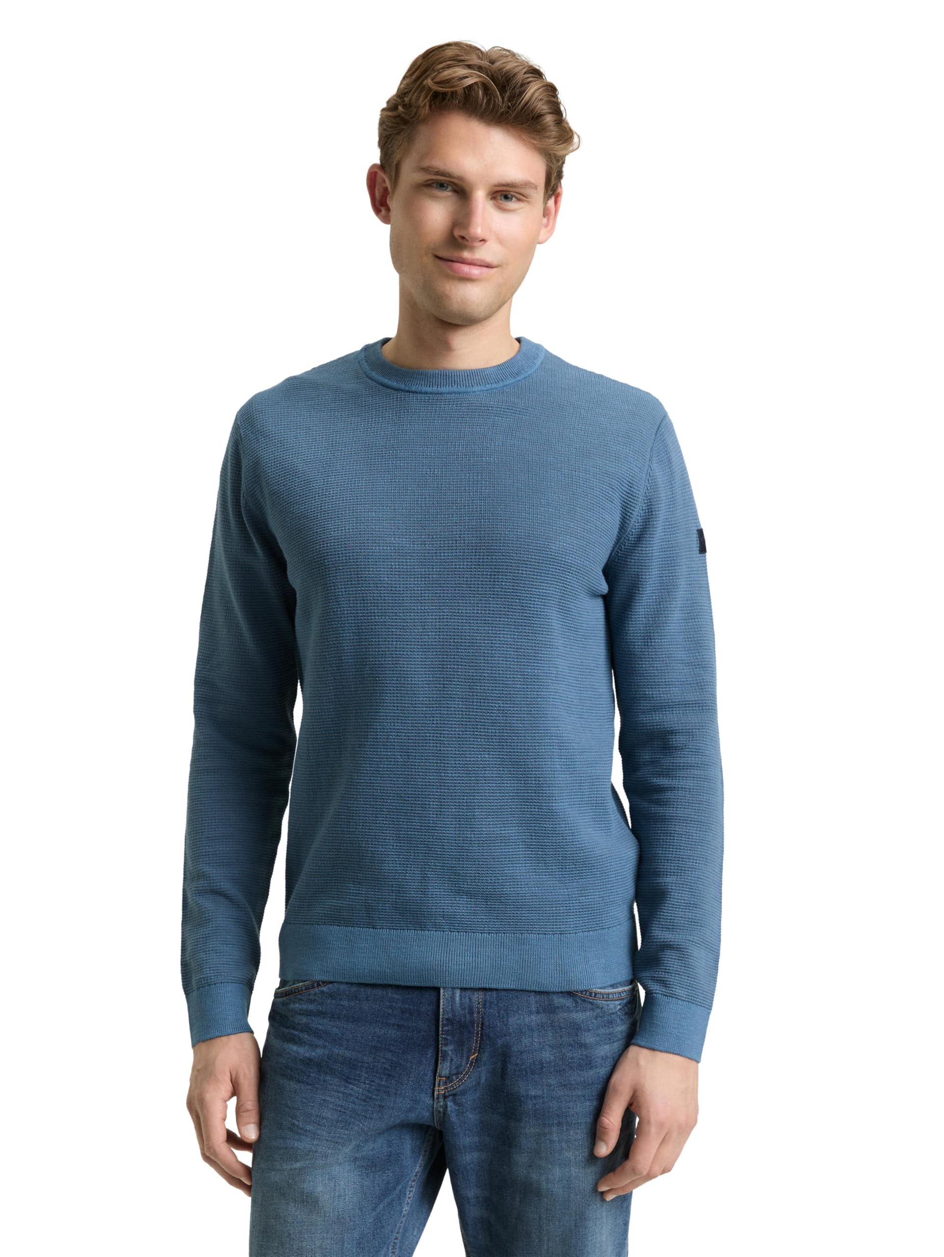 TOM TAILOR Herren 1048812 Strickpullover mit Rundhalsausschnitt