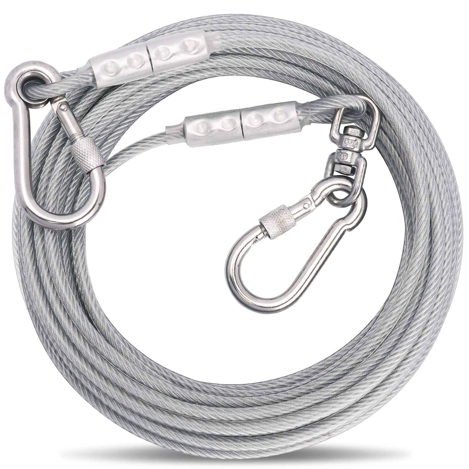 Tie-Out - Guinzaglio per cani, 3/6/9/15 m, per il cortile, 9 m