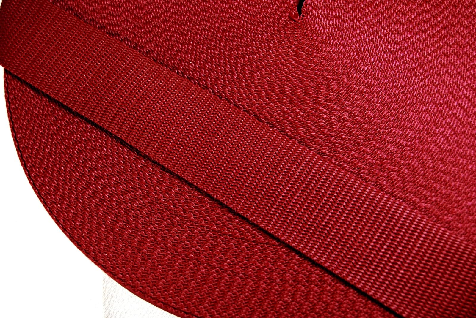 celloexpress Polypropylene Webbing Strapping - Strap Tape Bag Tote Handle - Burgundy 25mm (1 inch), 4m (400cm) — image 1