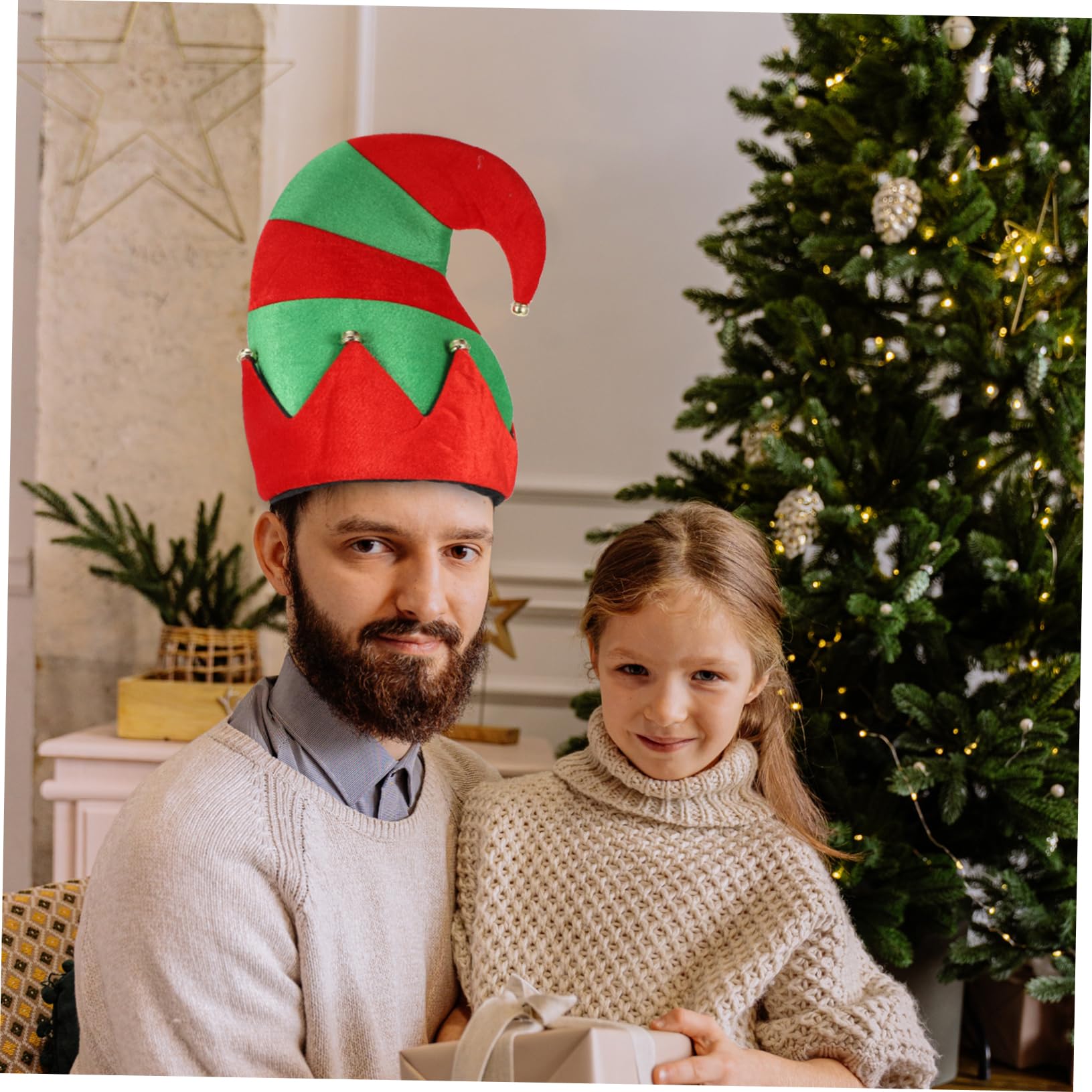 MAGICLULU 4 Pz cappello da elfo di natale cappello da Babbo Natale cappelli da elfo di feltro di accessori accessori natalizi ornamenti per cappelli di stoffa