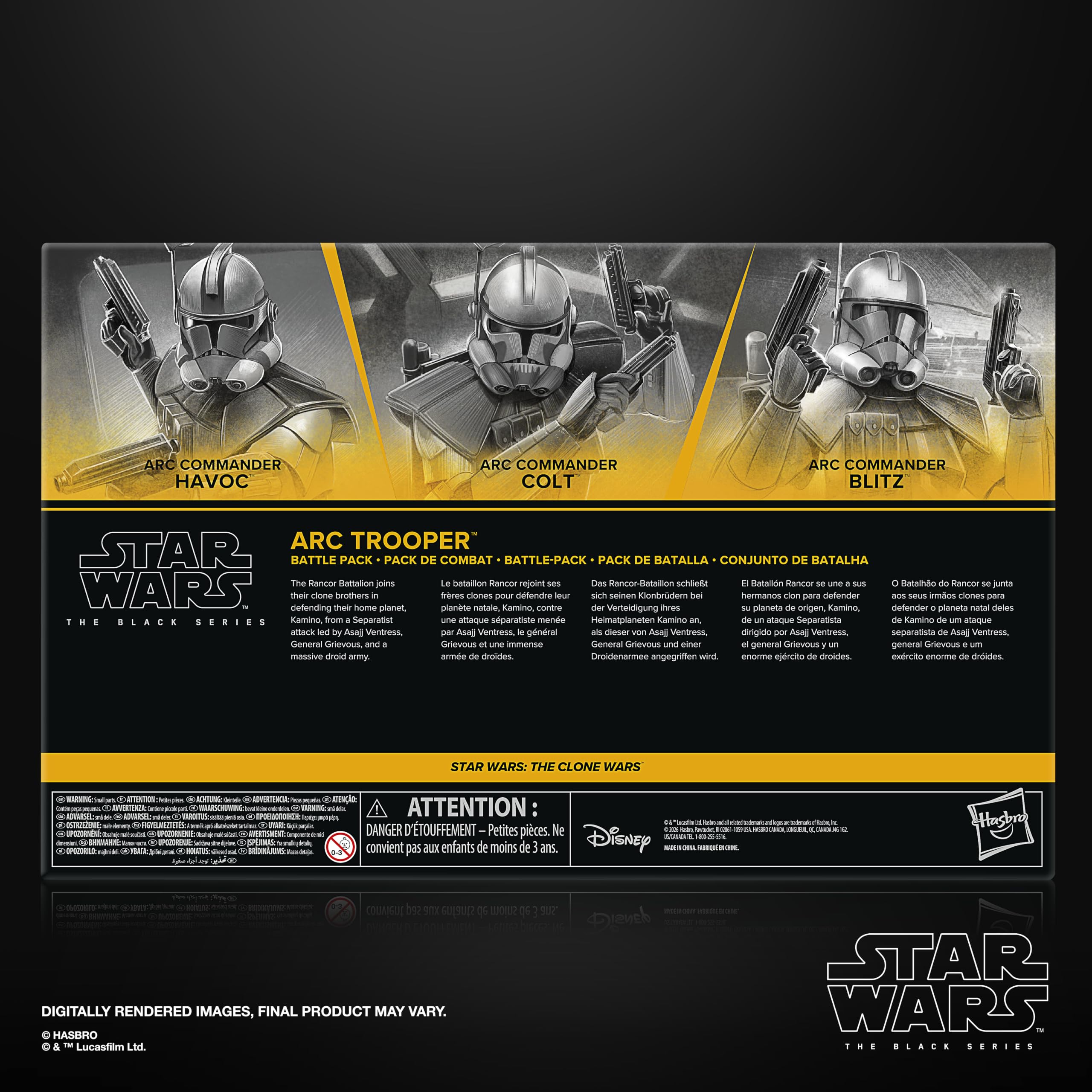 Star Wars The Black Series ARC-Soldaten Battle-Pack | Havoc, Colt, Blitz The Clone Wars Premium Action-Figuren 3er-Pack zum Sammeln (15 cm)