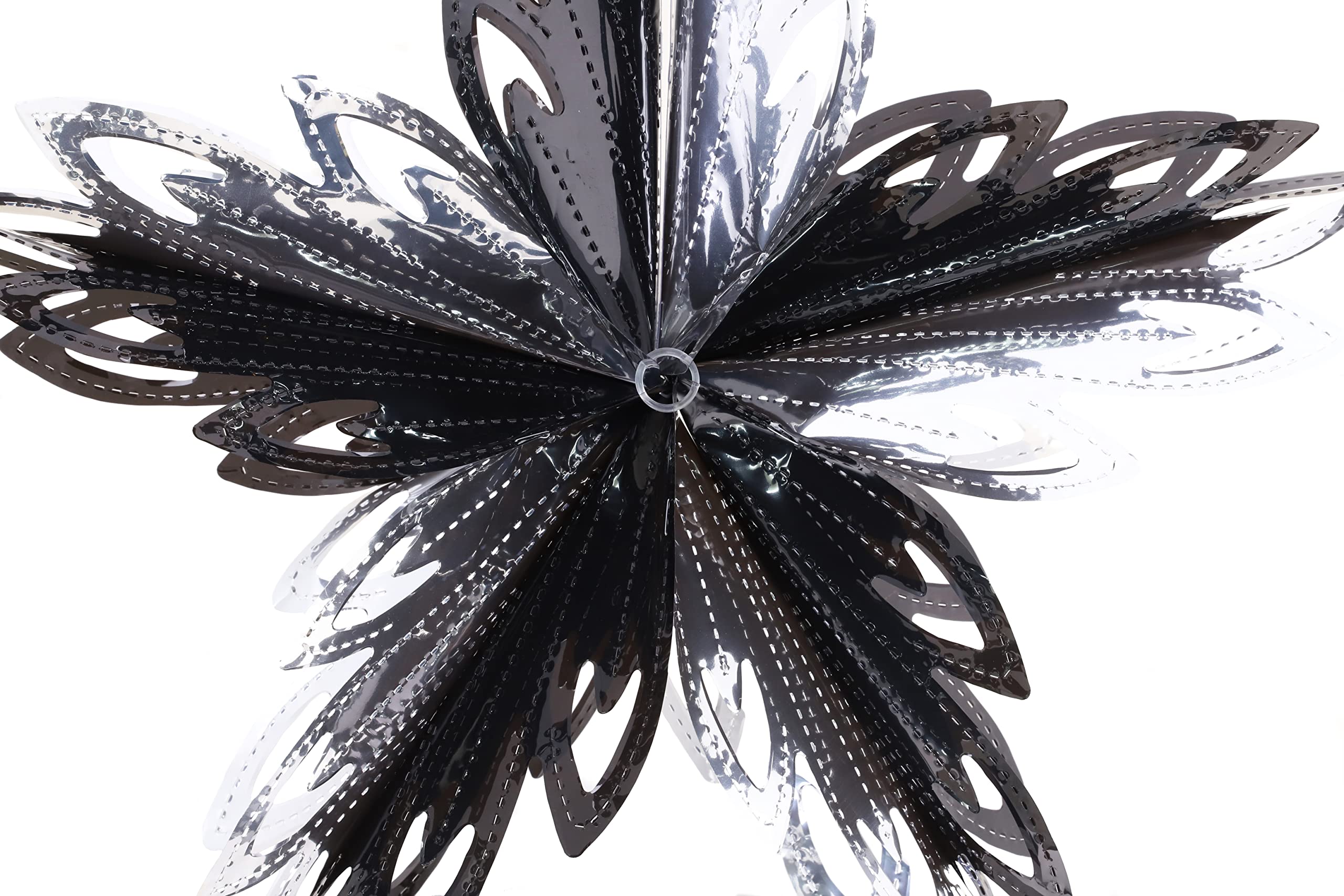 Christmas Concepts® 16” (1.3ft) Large Foil 3D Star Hanging Decoration - Christmas Trimming (Black & Silver) - Image 2