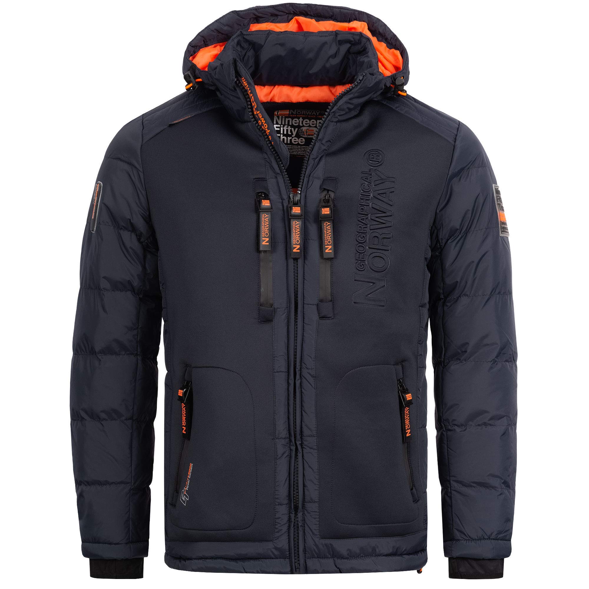 Geographical Norway Mens Quilted Jacket Winter Jacket With Hood