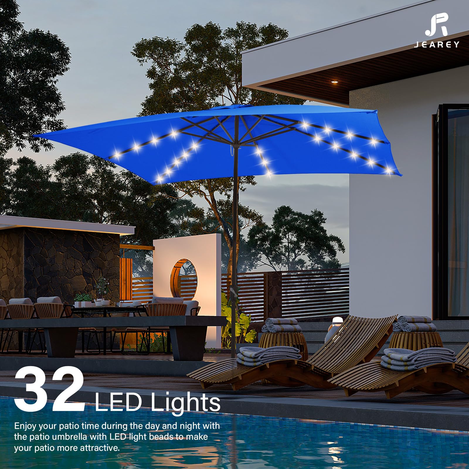 Snapklik.com : JEAREY Upgrade 8x10 FT Rectangular LED Lights Patio ...