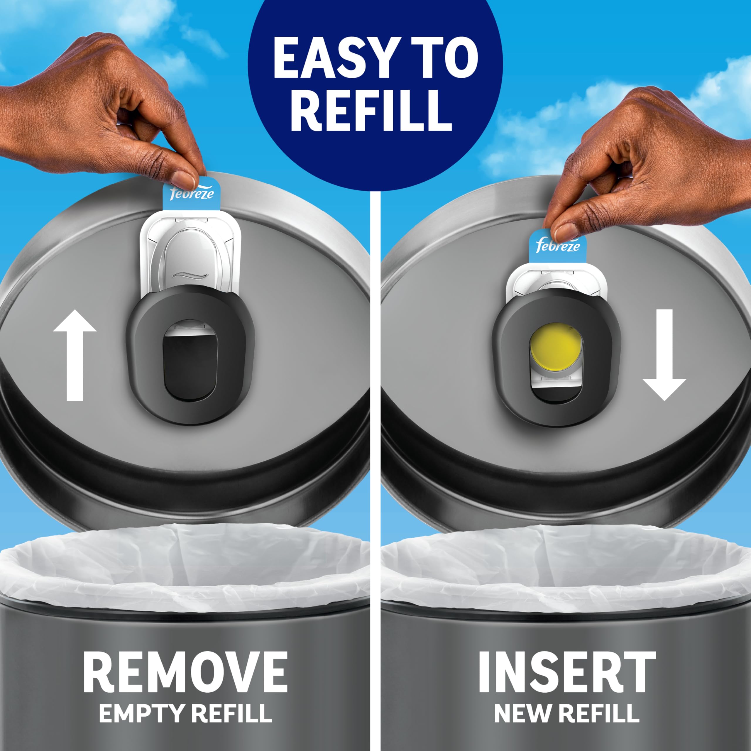 Stick-On Air Freshener, 2 Holders + 2 Refills N798