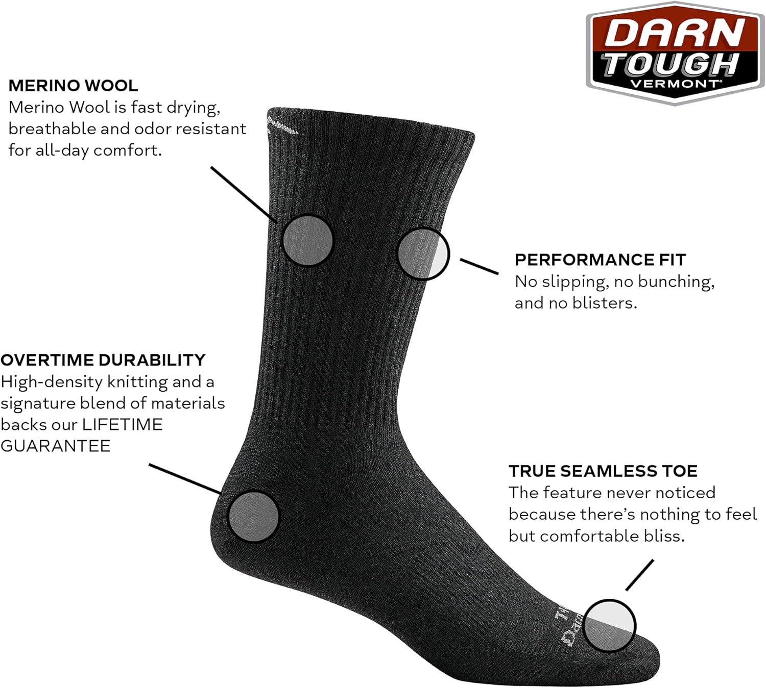 Darn Tough Tactical Micro Crew Cushion Socks (T4066) Unisex - Image 2