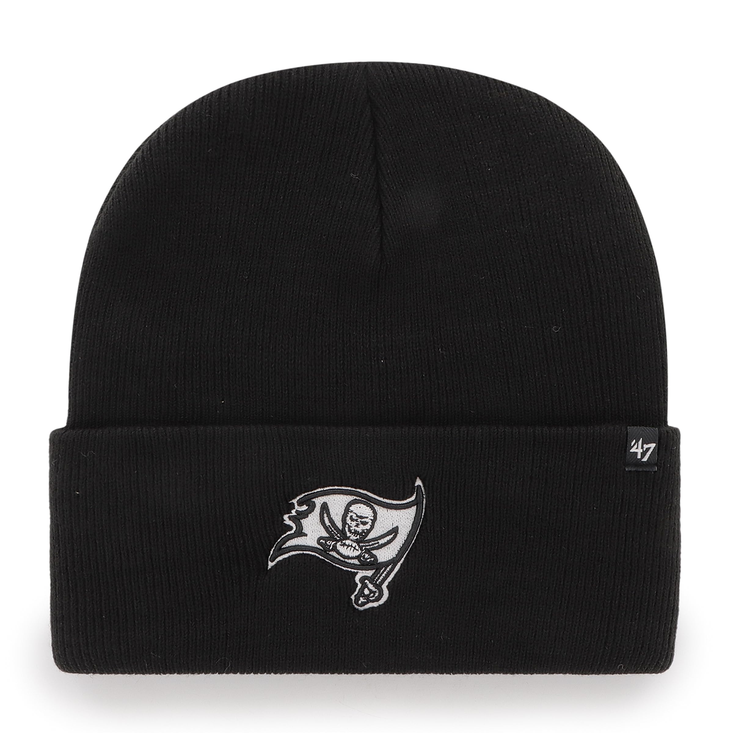 Unisex Black 47 Tampa Bay Buccaneers Nfl Haymaker Beanie Cuff Knit, One Size Fit, Team Badge,