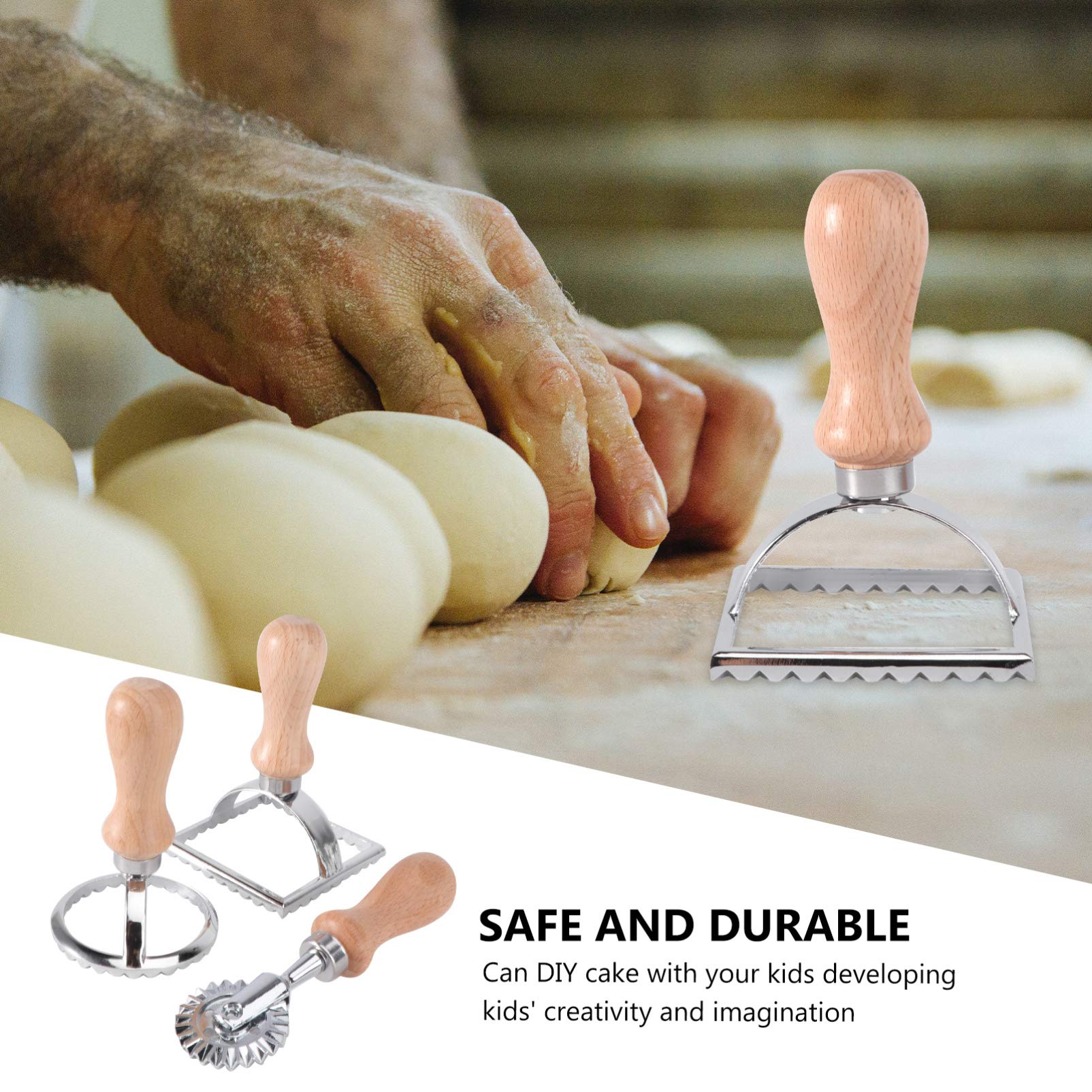 PRETYZOOM 6stücke Teiliges Ausstechformen Für Kekse Mit Holzgriff Lace Biscuit Cutter Geeignet Für Kreative Backprojekte Und Kindergeburtstage Für Kuchen Und Plätzchen