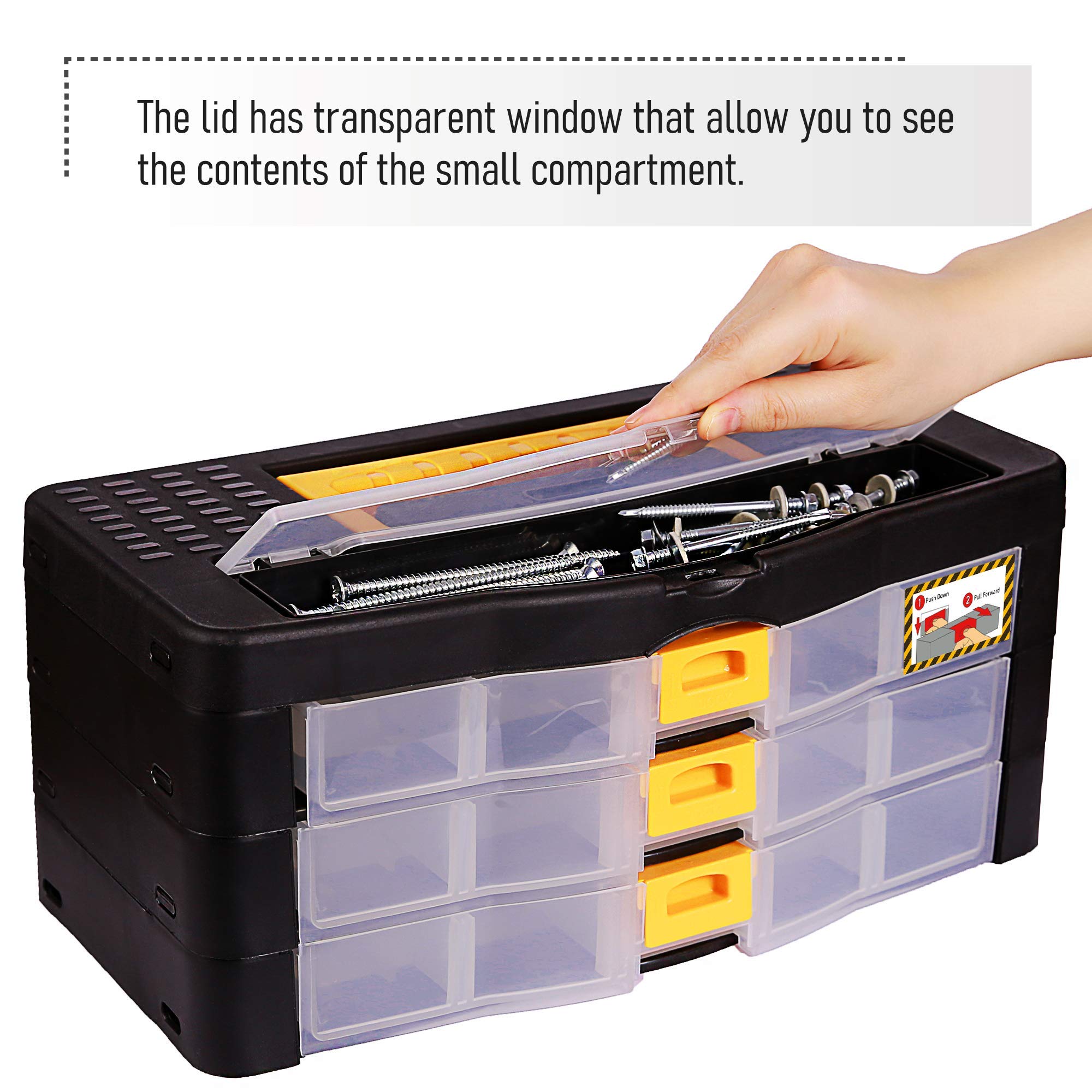 Buy CANOPUS Screw Box Organiser With Drawer, Heavy Duty Plastic Tool