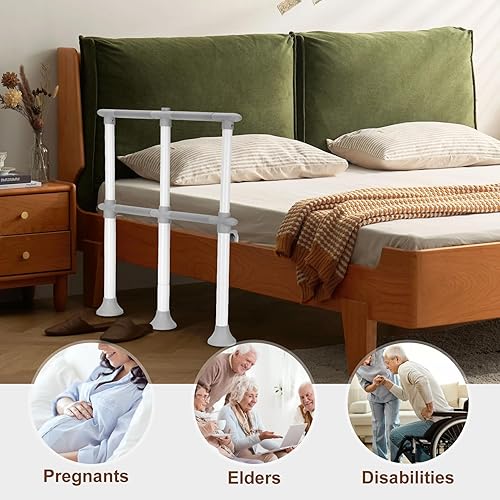 Miniatura 8 de Bed Rails for Elderly, Bedside Assist Bar with Support Legs for Seniors & Surgery Patients, Bed Rails for Elderly Adults Safety with Adjustable