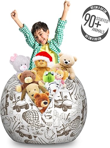 Miniatura 198 de Ambesonne Bolsa de juguetes de almacenamiento para perros, patrón con cachorros de raza pura, Bichon Pug Spitz Dachshund Poodle Shih Tzu, Rosa y