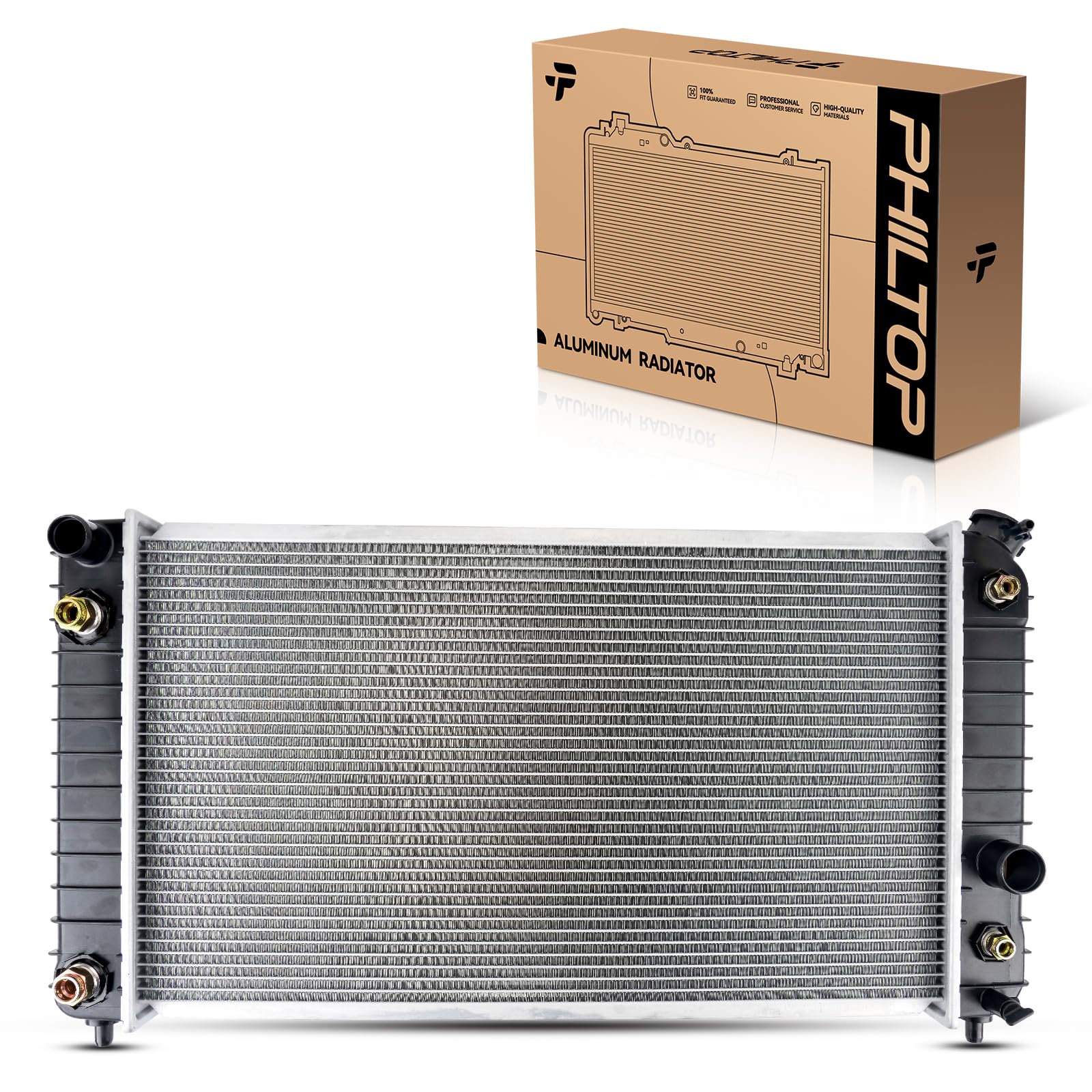 PHILTOP CU1826 Automotive car Radiators for 1996-2003 S10 4.3L, 96-05 Blazer 4.3L, 1996-2003 Sonoma 4.3L, 1996-2001 Jimmy 4.3L, 96-01 Bravada, 04 S10, 04 Sonoma, 97-00 Hombre With Engine Oil Cooler