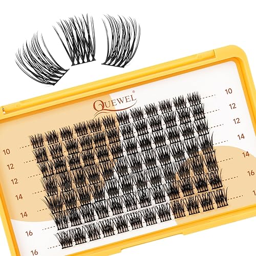Miniatura 1 de QUEWEL Mezcla de racimos de pestañas de 0.35 a 0.63 pulgadas, suaves y ligeras, con poca sensación, adecuadas para extensiones completas de pestañas