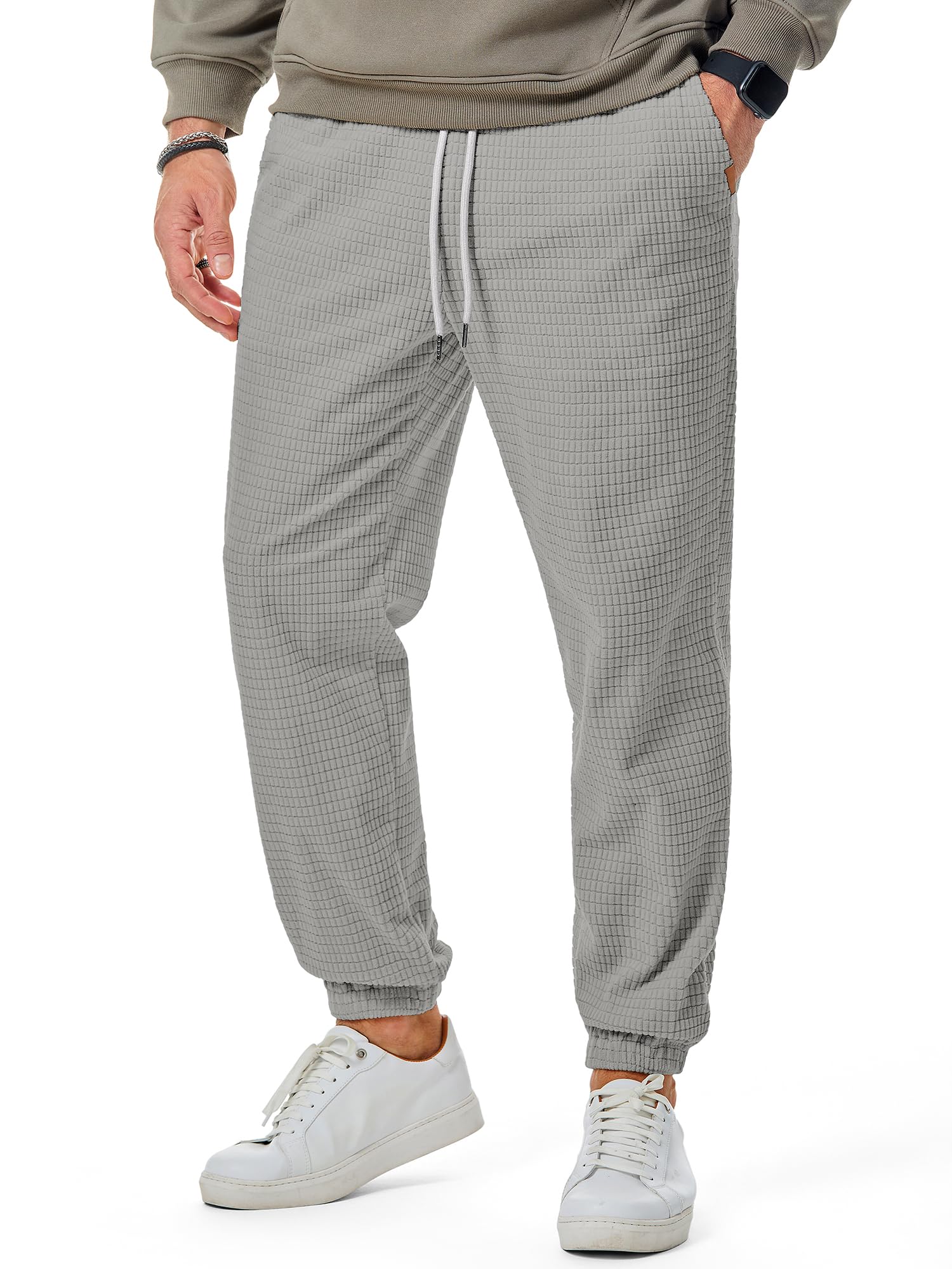 Elegancity Cordhose Herren Baggy Jogginghose Herren Casual Weite Hose Stretch Trainingshose mit Elastischem Kordelzug