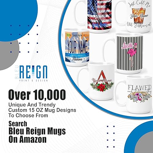 Miniatura 3 de Bleu Reign Taza de cerámica de 15 oz personalizada Nombre personalizado Fuerte Afroamericano Pretty Woman Cumpleaños Febrero