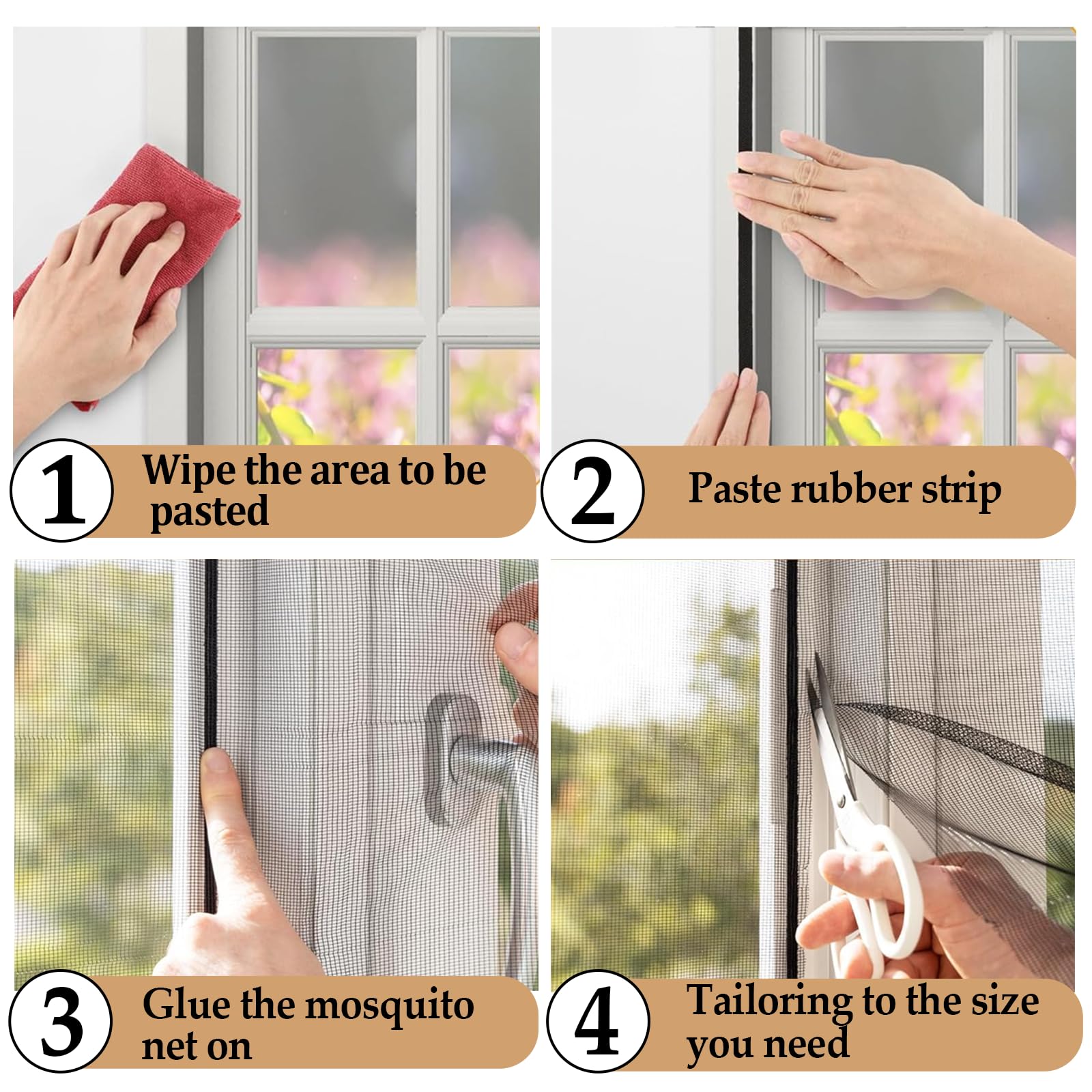 Rete Zanzariera In Fibra Di Vetro 120x300 Cm - Anti Insetti, Traspirante E UV Resistente, Per Finestre E Porte - Foto 3