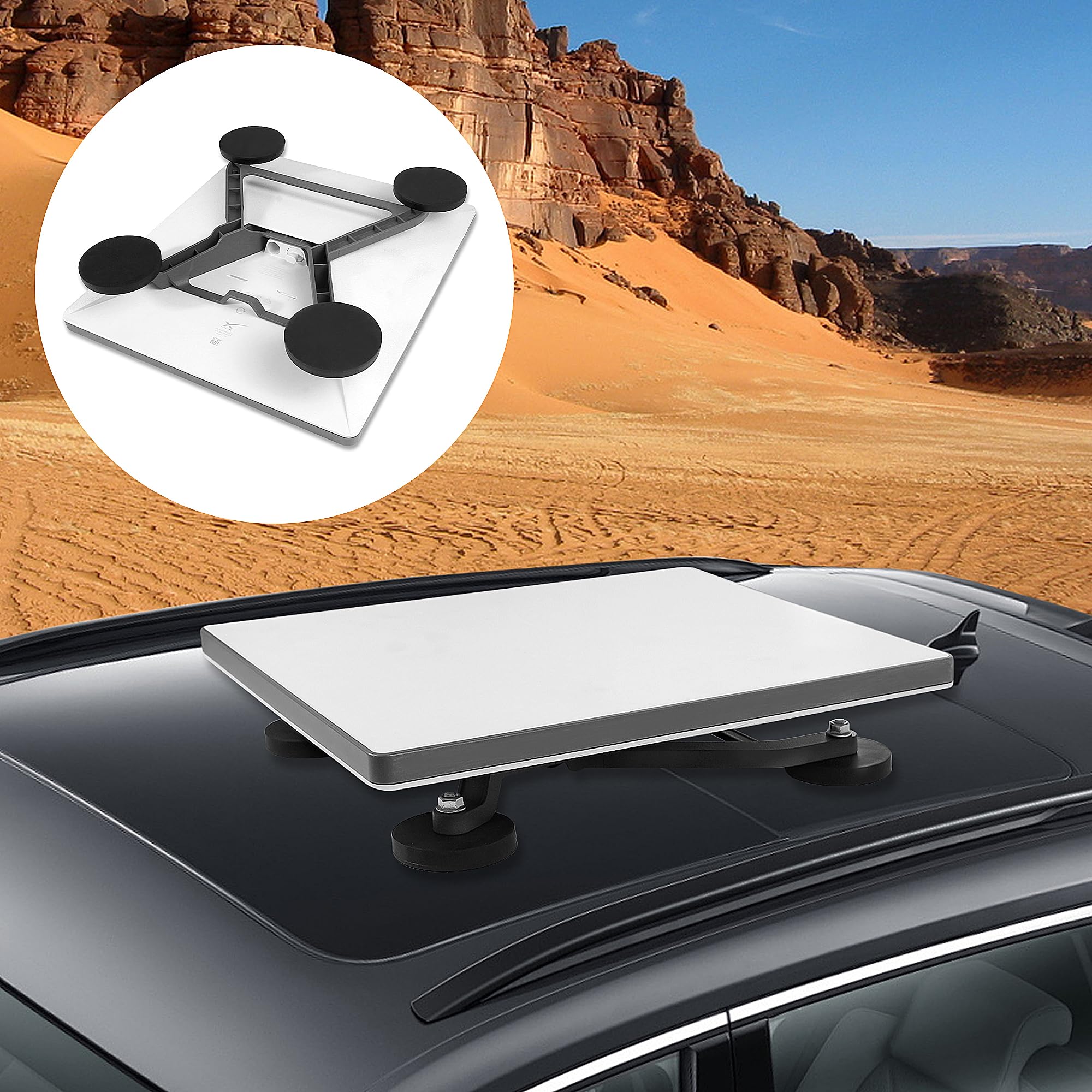 Starlink Mini-Halterung mit tragbarer, magnetischer Halterung aus Aluminiumlegierung – Hausdach, Wohnmobil, Autofenster, Sonnendächer, Starlink Mini-Halterung mit 66 mm starker Saugkraft (magnetisch)
