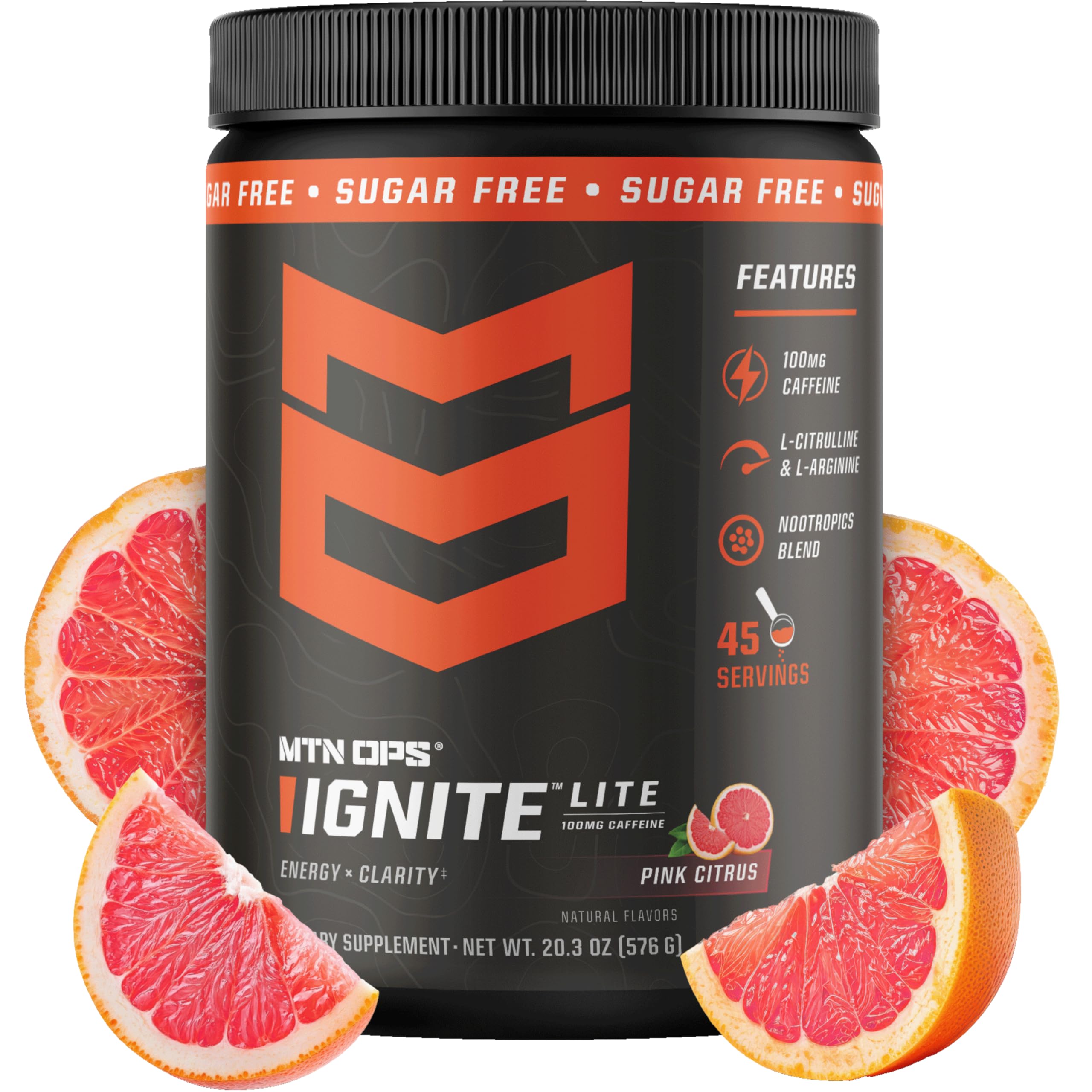 Amazon.com: MTN OPS Ignite Lite Energy Powder, Zero Sugar, Pink